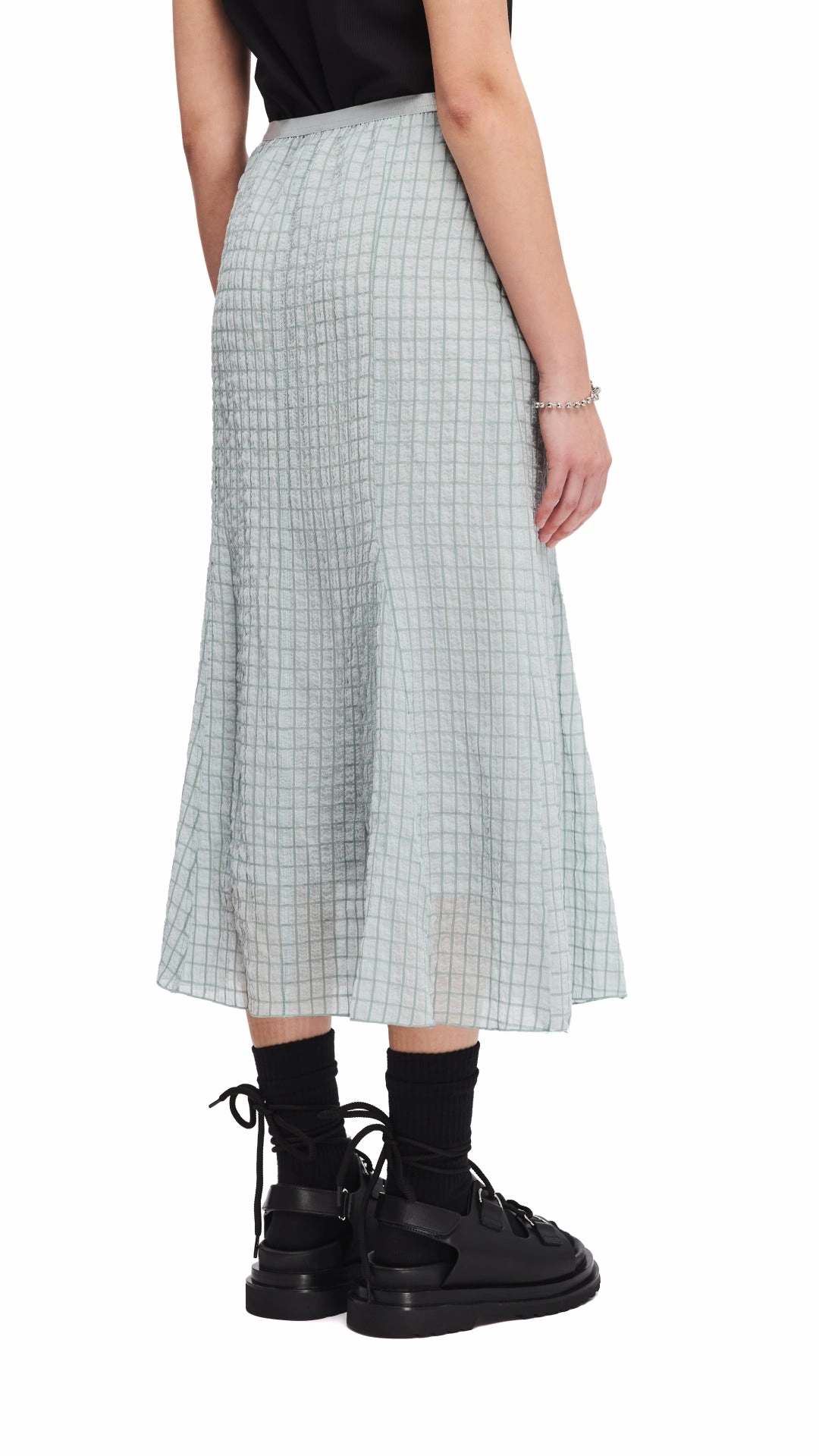 Wrinkle Chiffon Skirt Light Edge