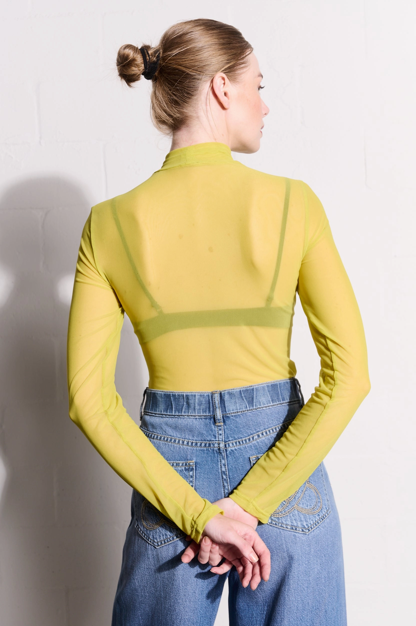 Polo Mesh Top in Acid SmoothZipper