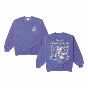 Pomme Frite 'Ride Or Fry' Vintage Washed Sweater - Purple Knit Perfection Snuggly Design