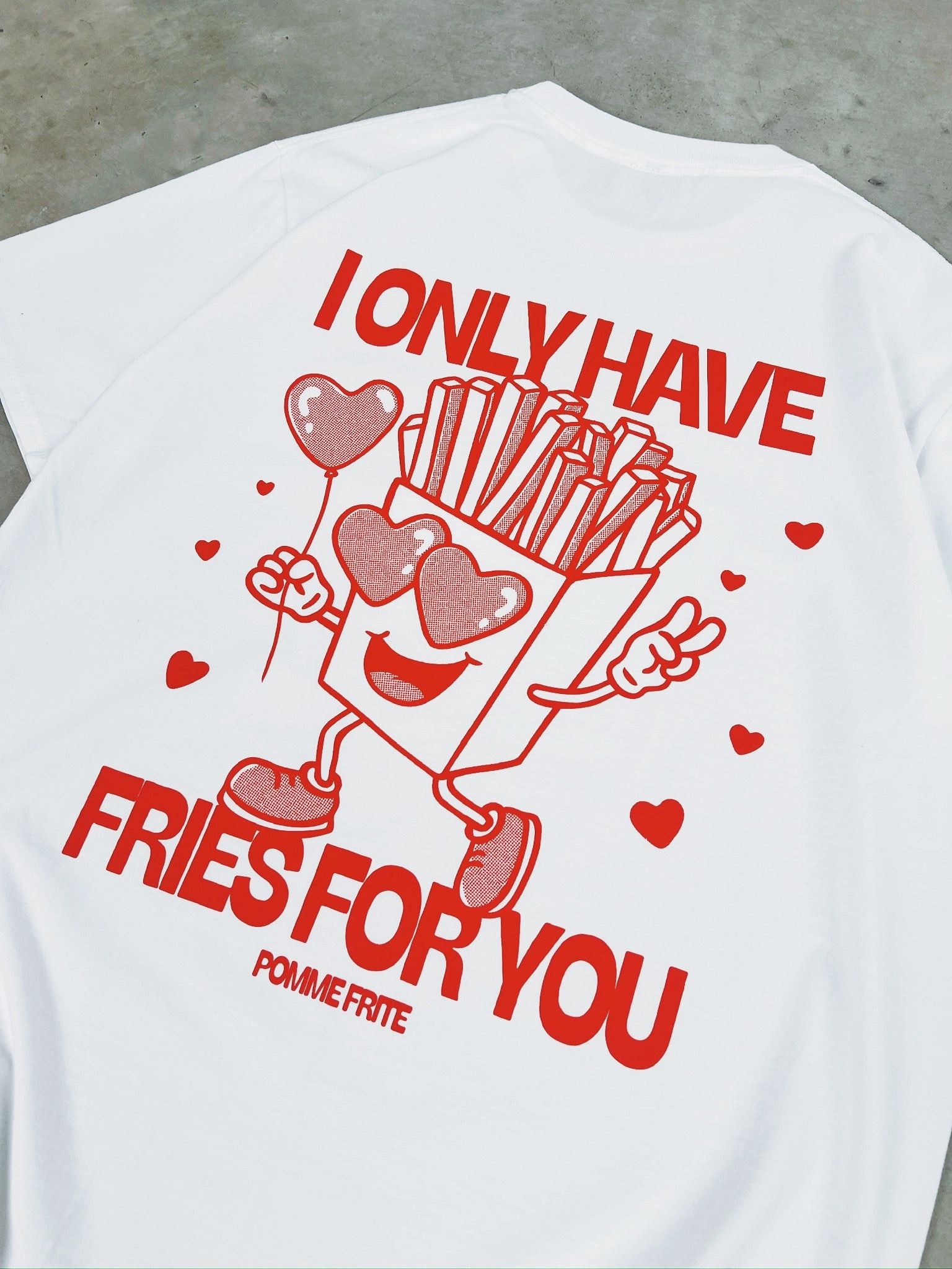 BioBased Fibers Low Impact Processing Pomme Frite 'Fries For You' Tee - White