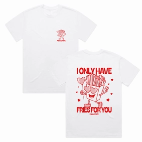 Pomme Frite 'Fries For You' Tee - White Cool Design