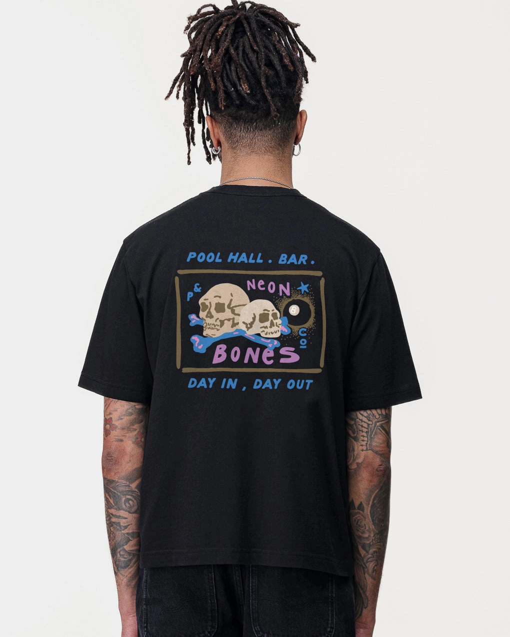 Pool Hall T-Shirt - Washed Black Anti Pilling Finish