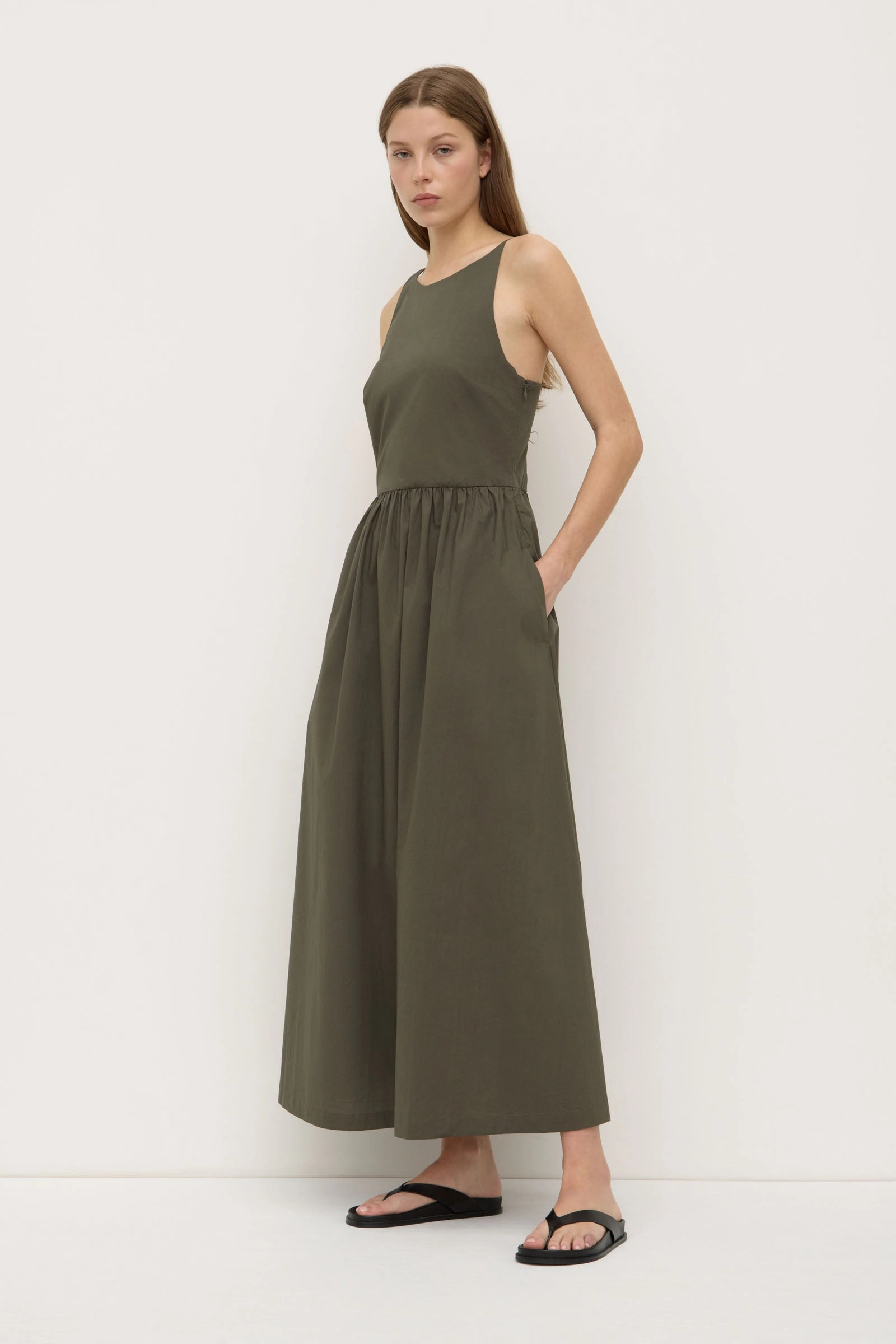 Posie Midi Dress Textured Flow Romantic Soft