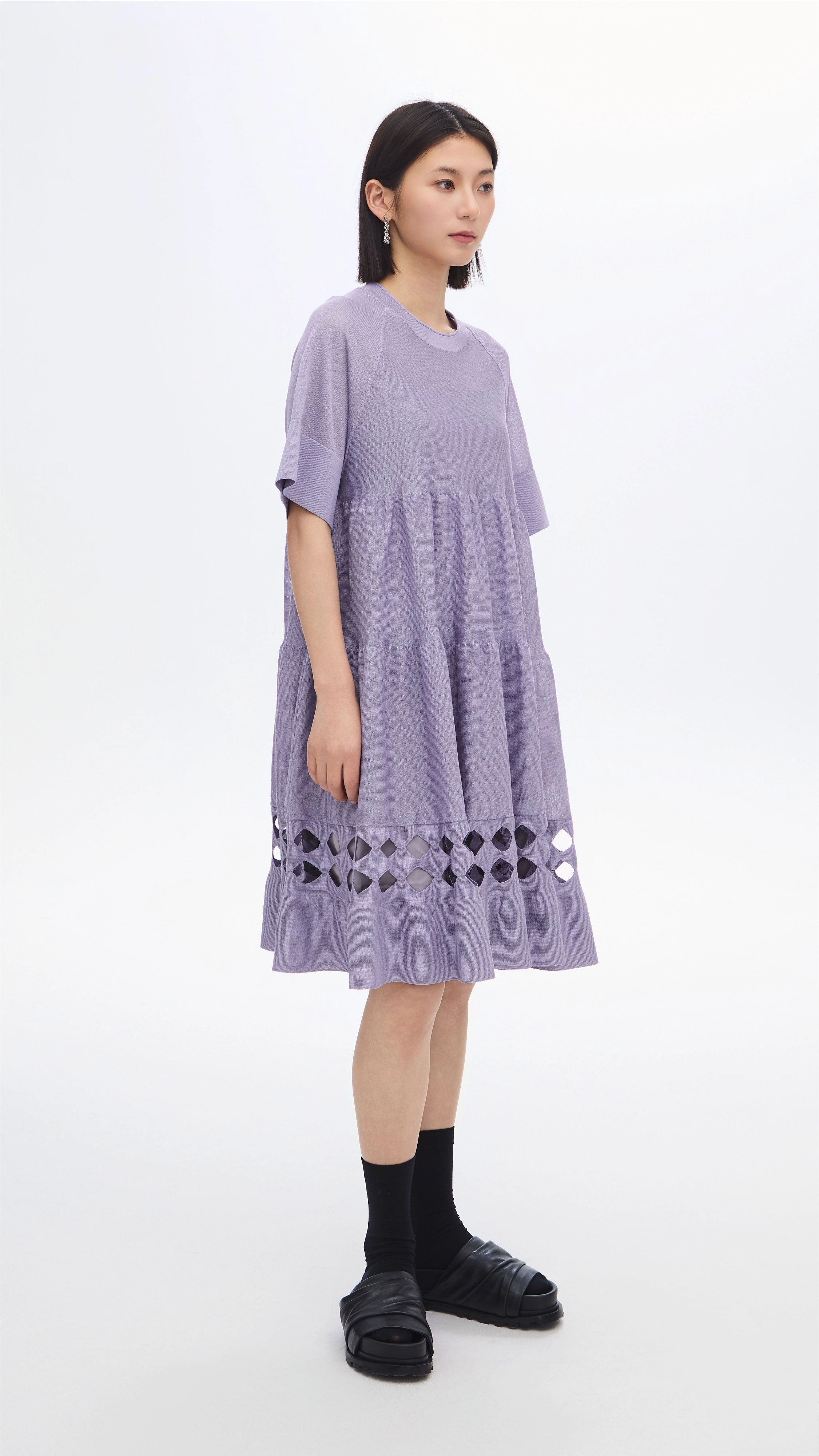 Clean Touch Wool-Blend Pottery Knit Dolly Dress
