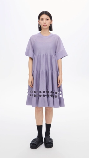 Vibrant Style Flexible Fit Pottery Knit Dolly Dress