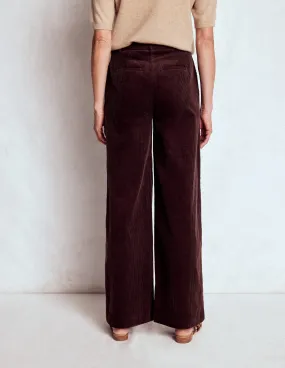 Air Flow Belgravia Cord Trousers-Deep Aubergine