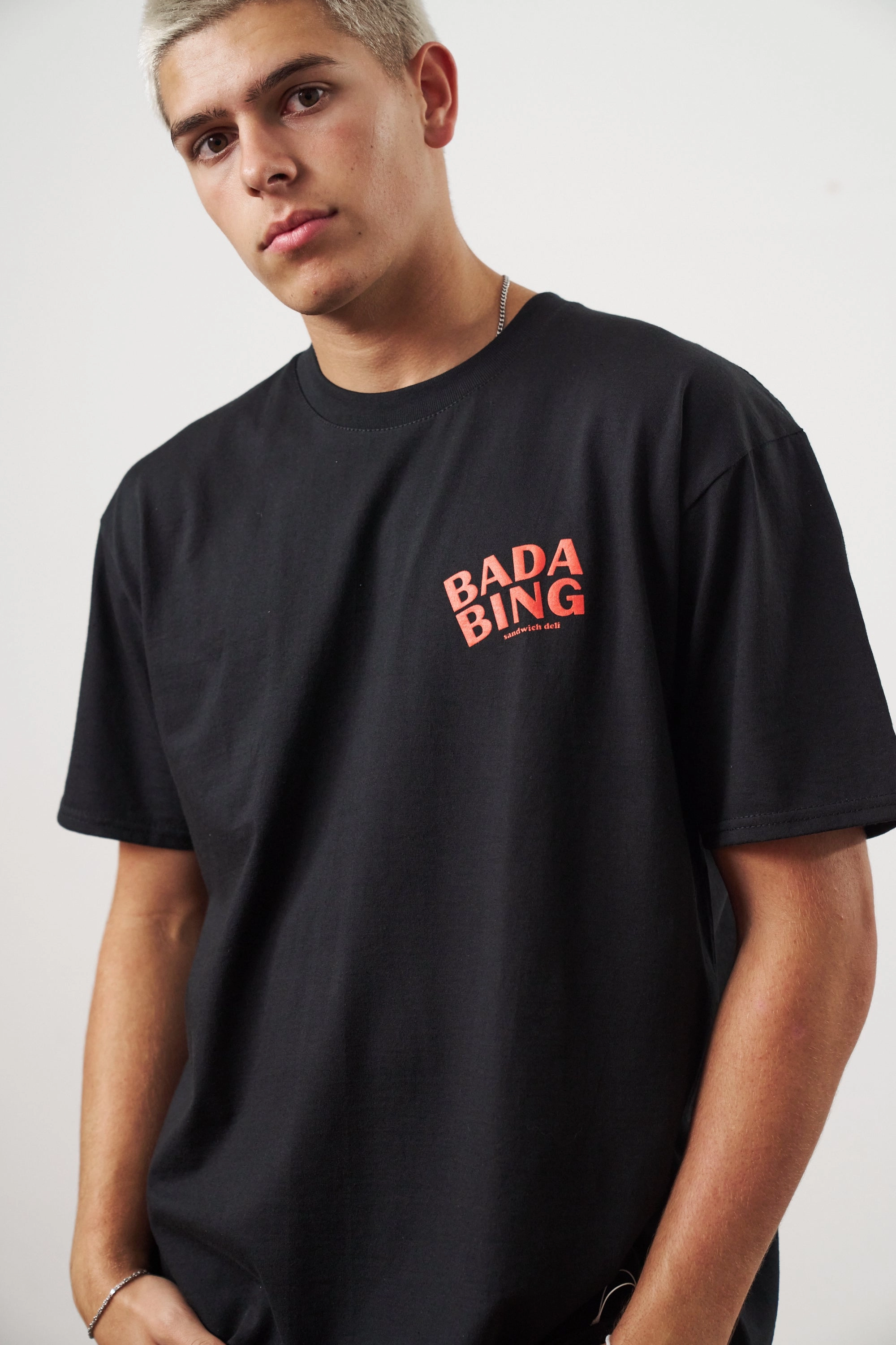 Crew neck classic Fit for Everyone Bada Bing x UN:IK 'Snitches' Tee - Black