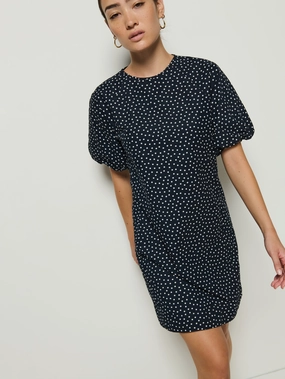 Raglan-Sleeve Slender Look Minnie Dot Mini