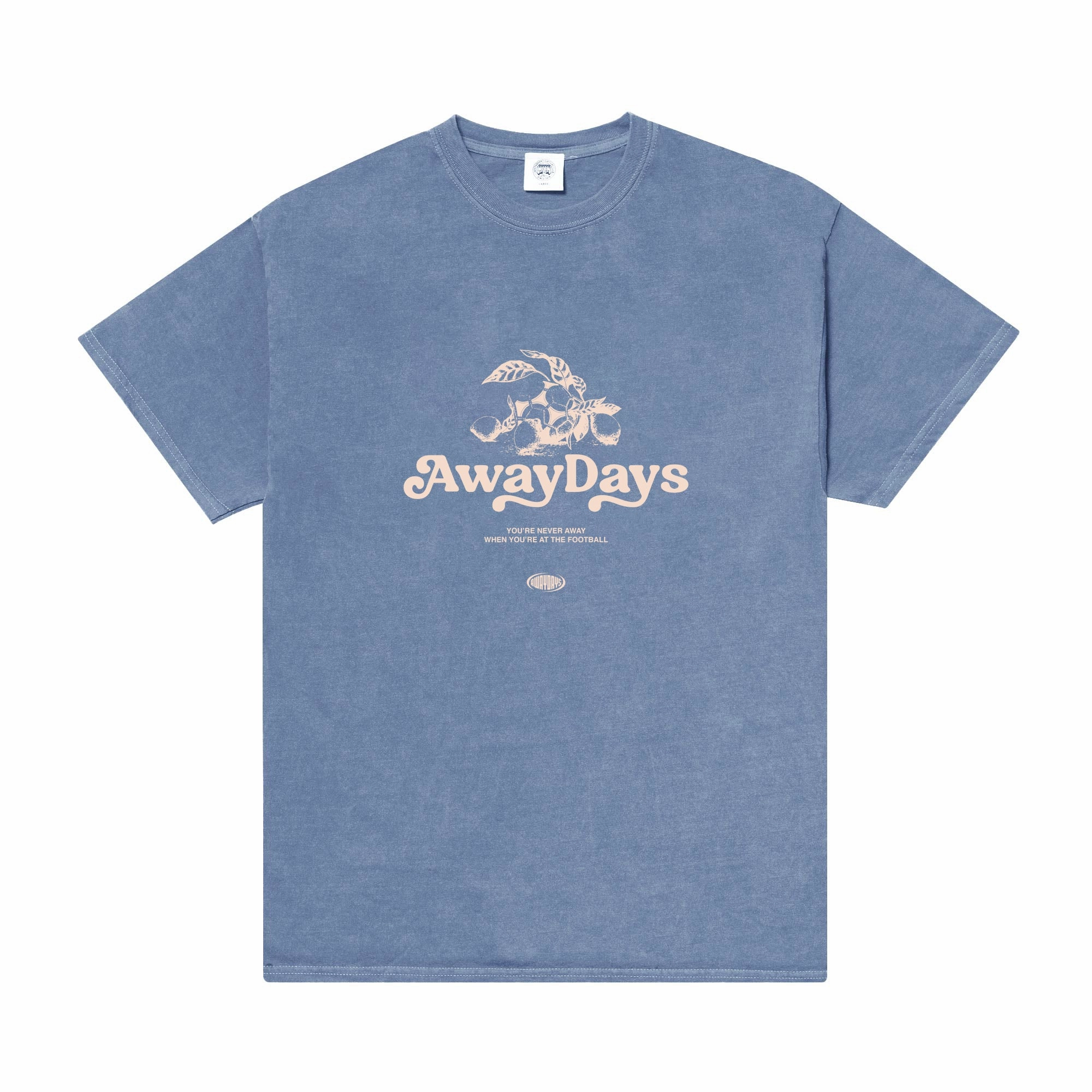 cyber monday Double Stitched Hem AwayDays 'Together' Tee - Vintage Washed Blue