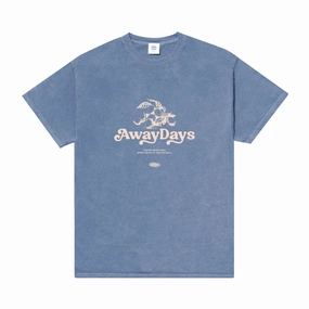 cyber monday Double Stitched Hem AwayDays 'Together' Tee - Vintage Washed Blue