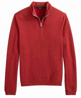 Casual Knit Men's Fleece Pullover Sweater In Brick