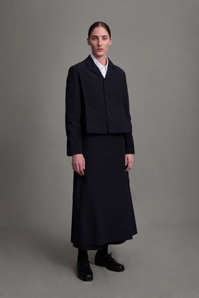 Functional Layer Piece Reinforced Elbows THE LIBRARIAN JACKET / STRUCTURED COTTON INK
