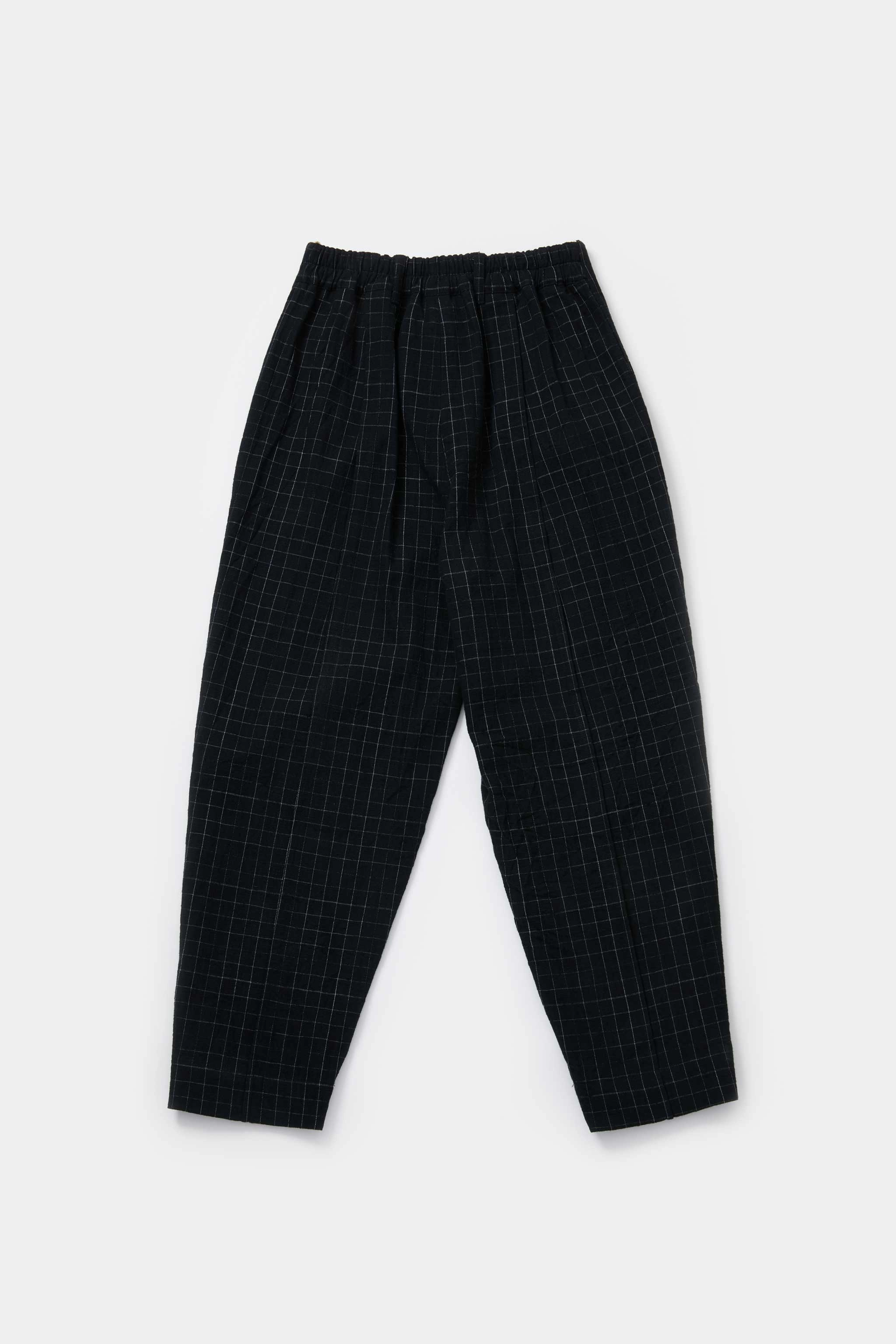 Light Flex Anti Pilling Surface THE LIBRARIAN TROUSER / CRUMPLED CHECK INK