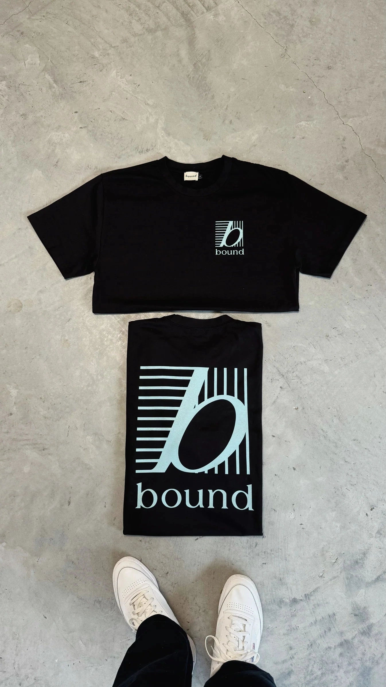 bound 'Grid' Heavy Tee - Black School spirit