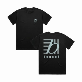 Comfortable and stylish Microfiber texture bound 'Grid' Heavy Tee - Black