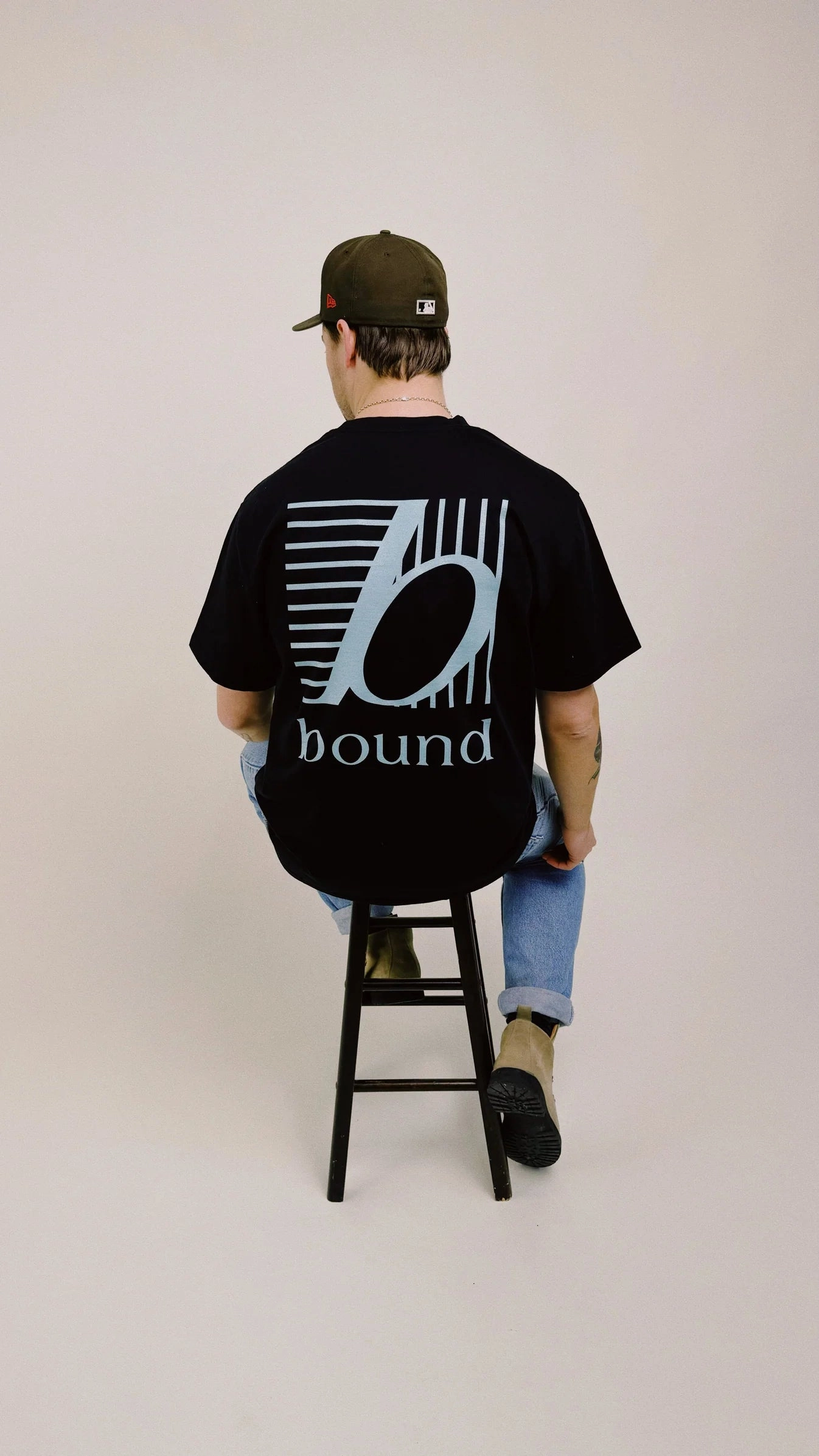 bound 'Grid' Heavy Tee - Black Cozy Design Quick-Drying Shirt
