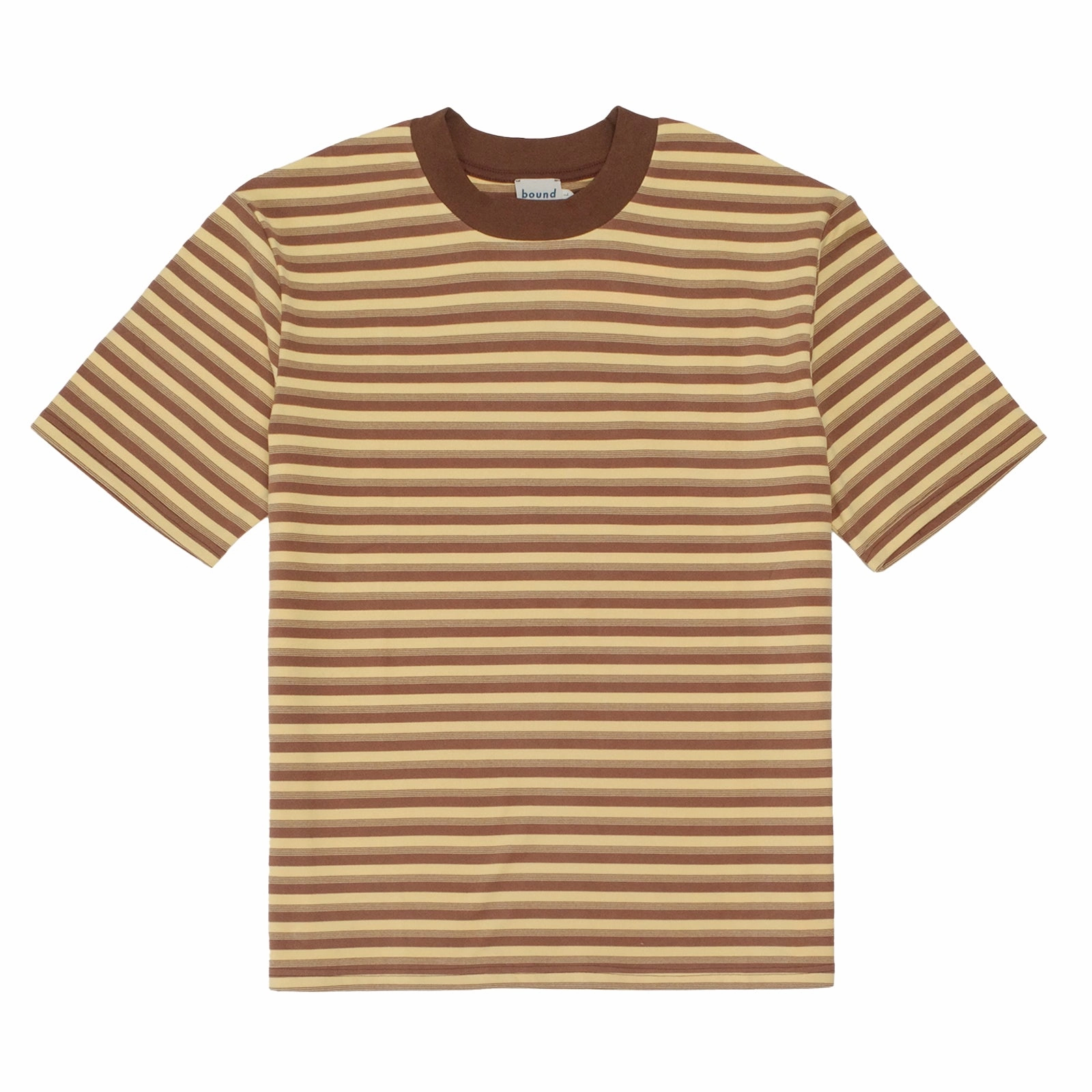 Modern innovation Sleep bound Peached Stripe Tee - Brown & Yellow