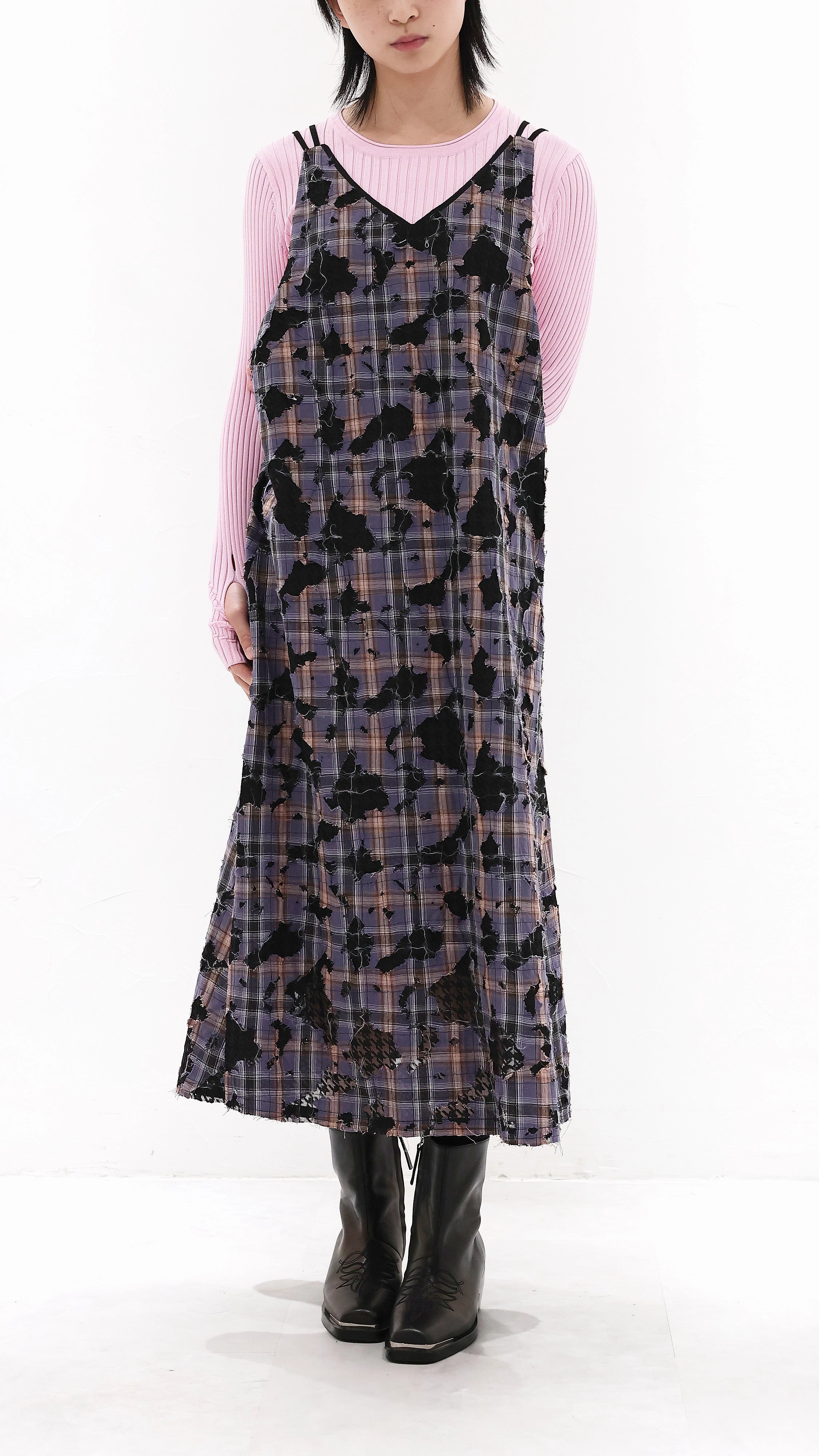 Urban appeal Modern Silhouette Patchwork Lace Cami Dress