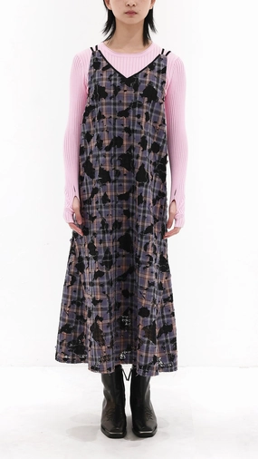 Formal-look Effortless weekend dress Patchwork Lace Cami Dress