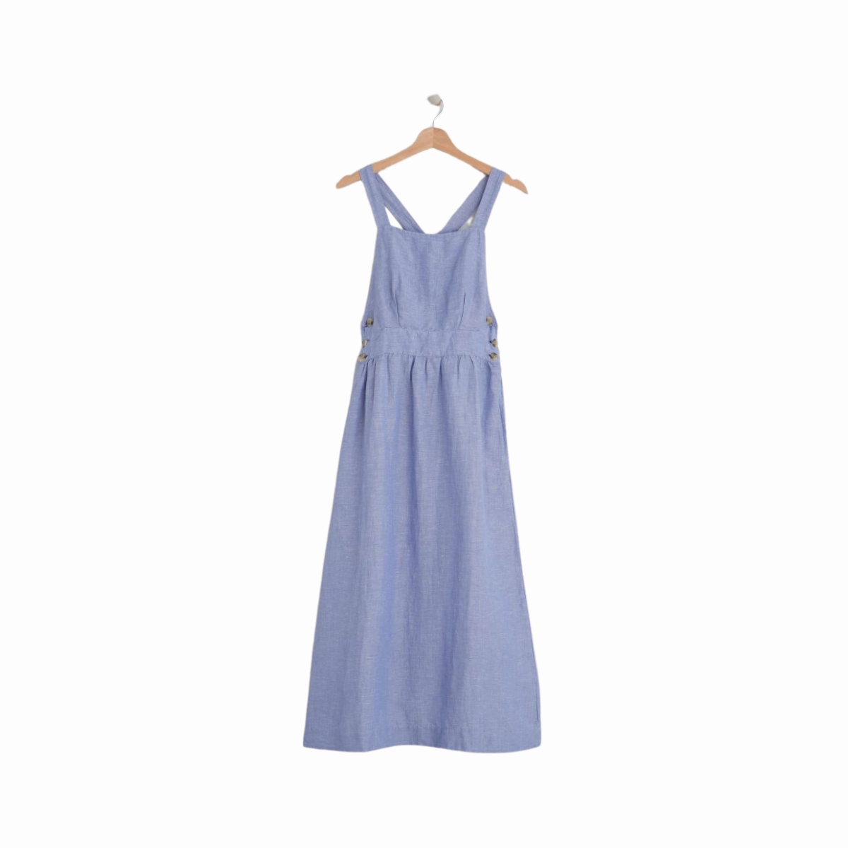 Azul Glacial Strappy Midi Dress Clean Grace Clean Drape