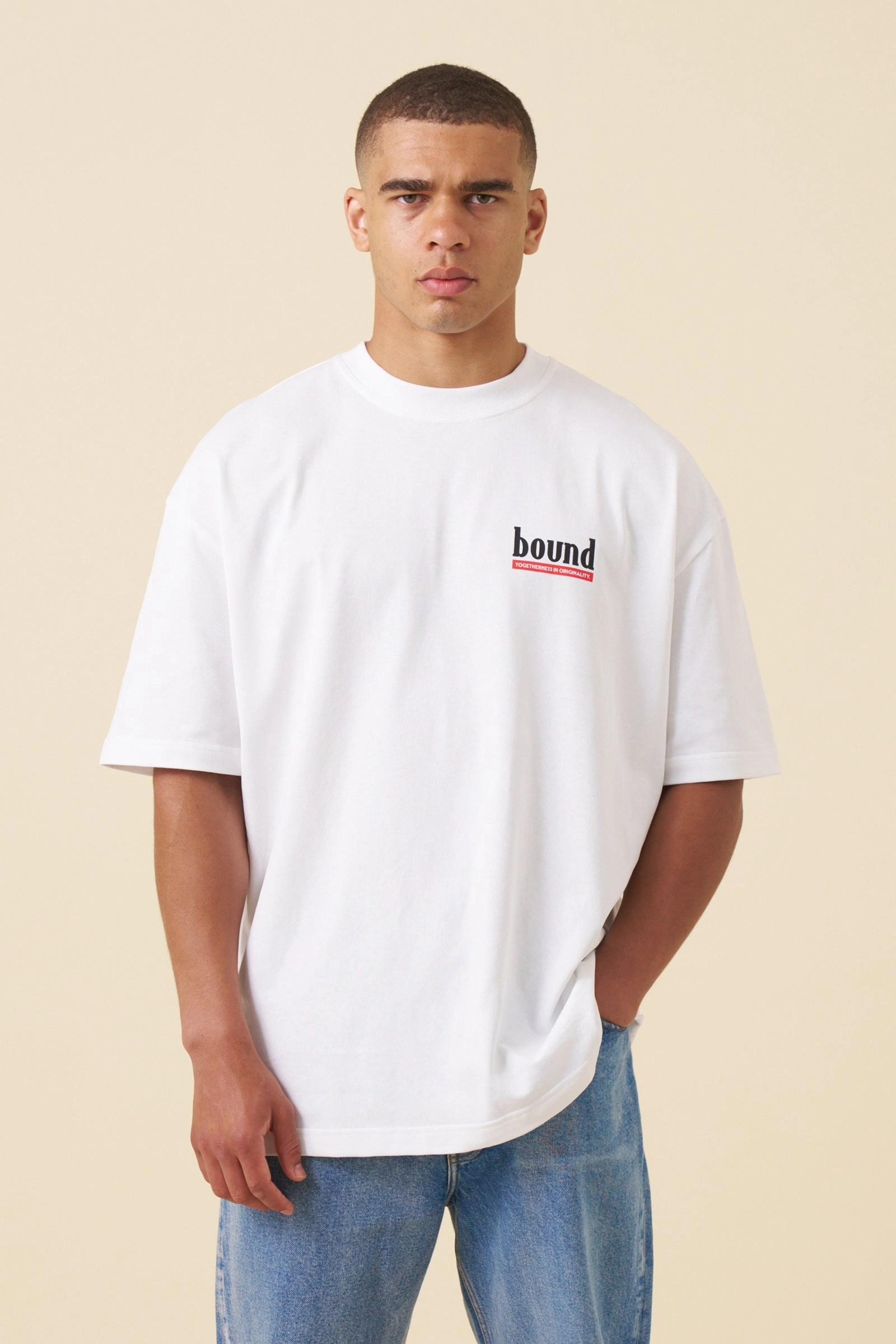 bound 'Red Label' Tee - White Party fun Summer Wardrobe
