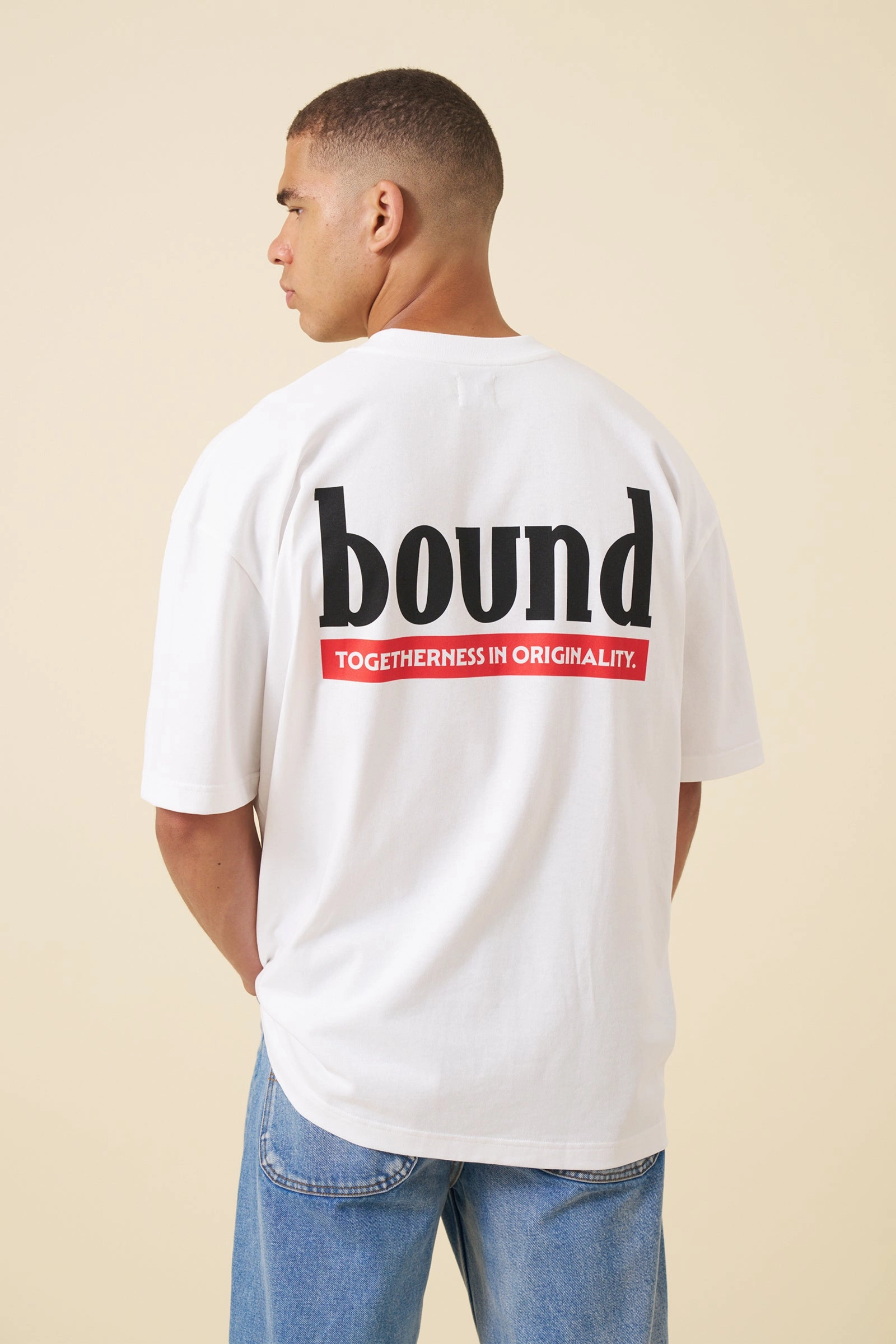 bound 'Red Label' Tee - White Fashion Essential ZeroWaste Production