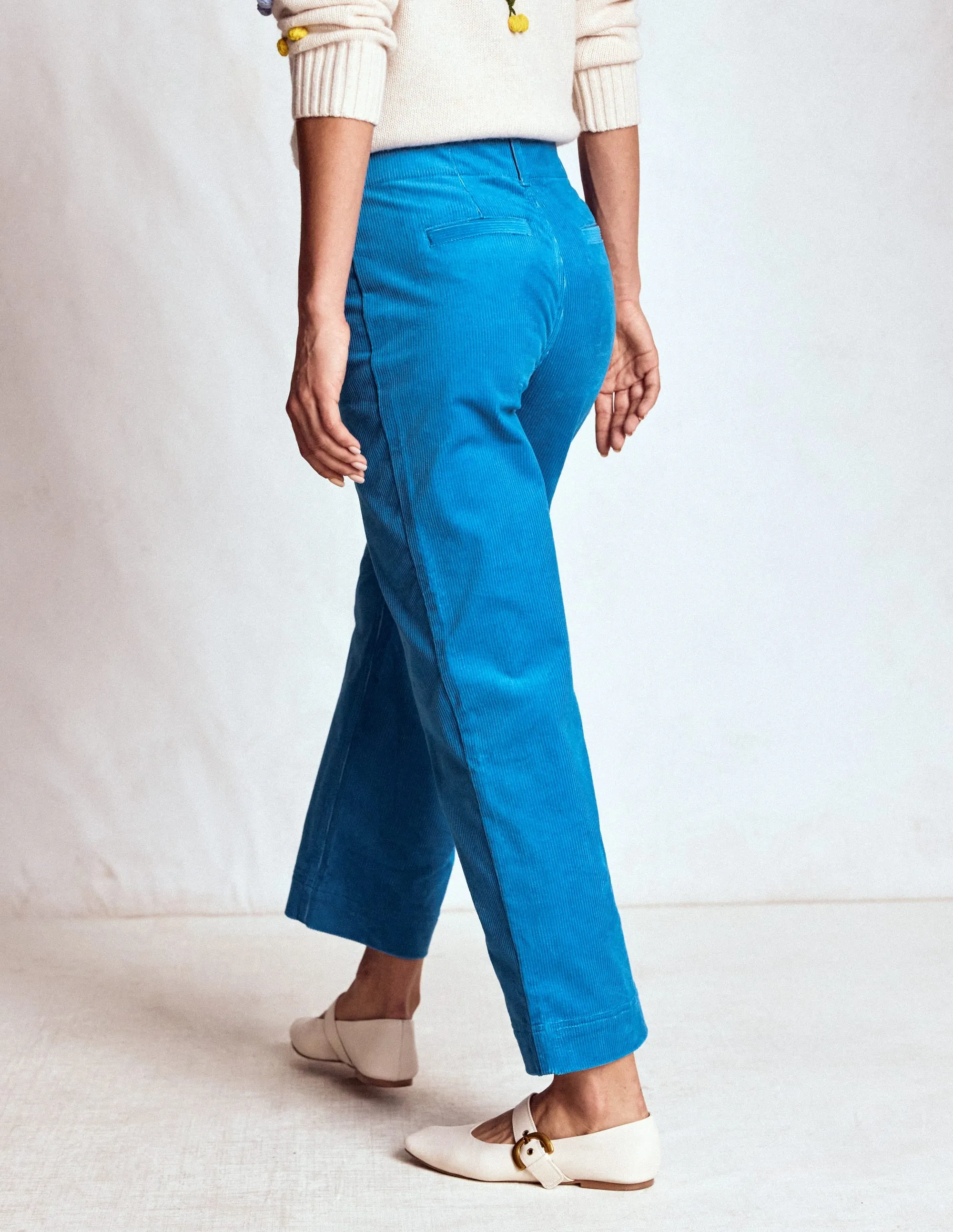 Primrose Cord Trousers-Bright Blue Urban Edge