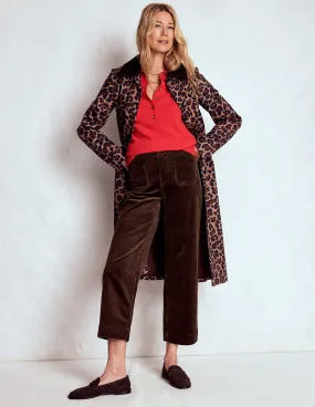 SeamlessPocketDesign HypoallergenicMaterial Primrose Cord Trousers-Espresso