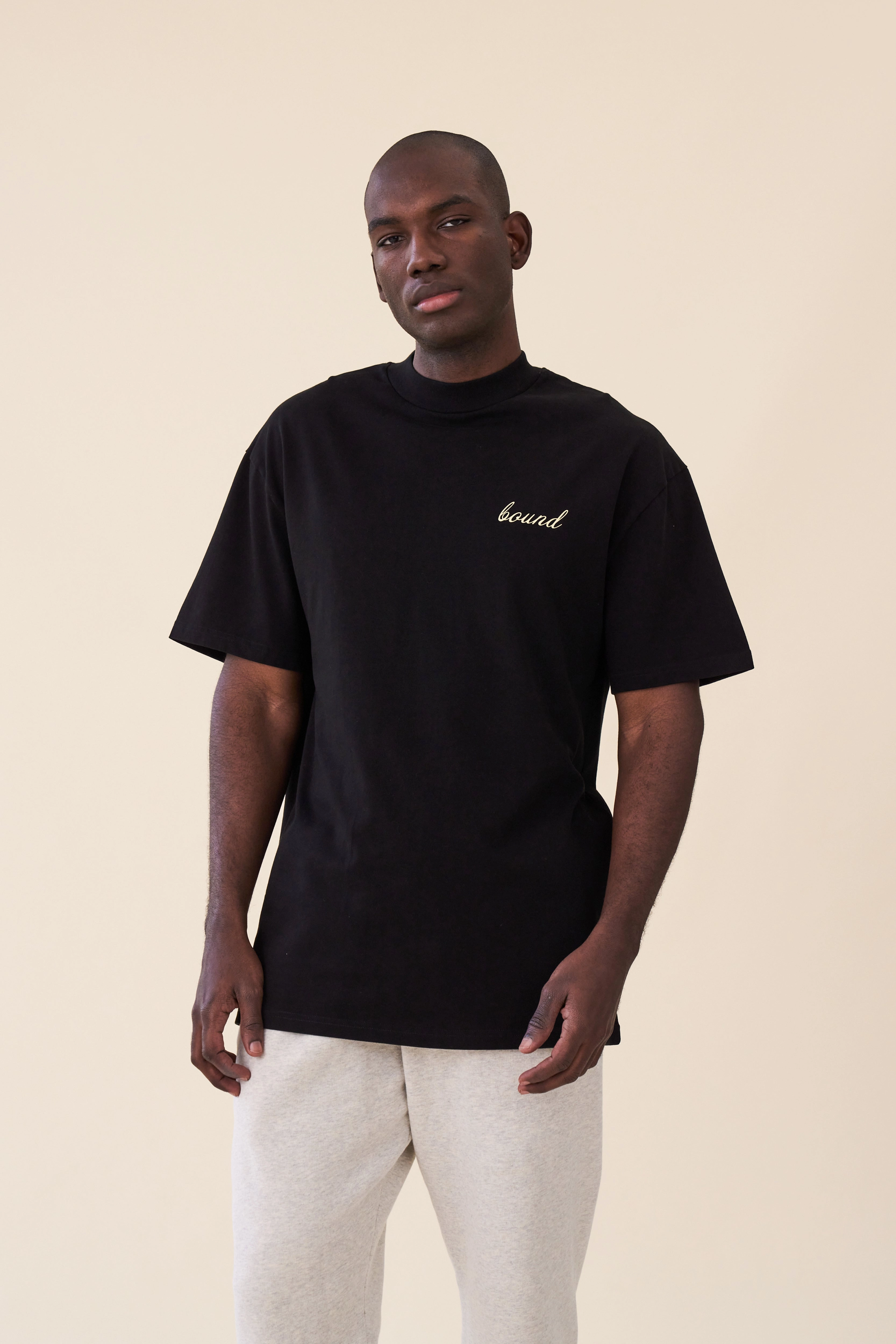 bound 'Porto Azulejos' Tee - Black Heat Transfer Printing Weekend Look