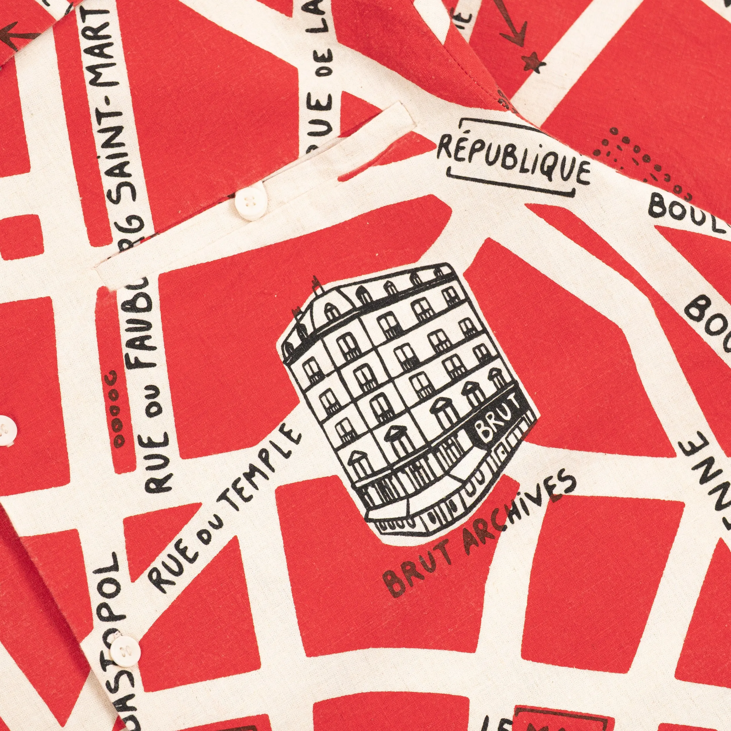Earthy Hue THE PARIS MAP SHIRT