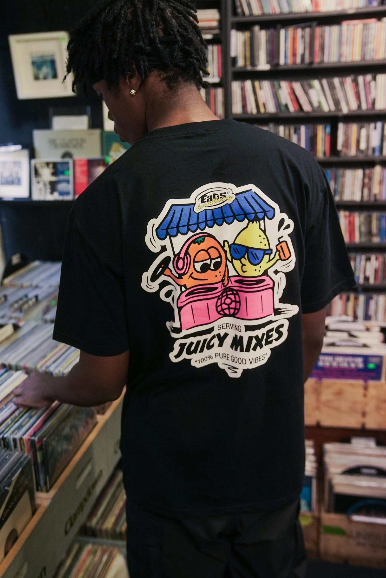 History Of Rave 'Juicy Mixes' Tee - Black Urban Trend Look Heathered Texture