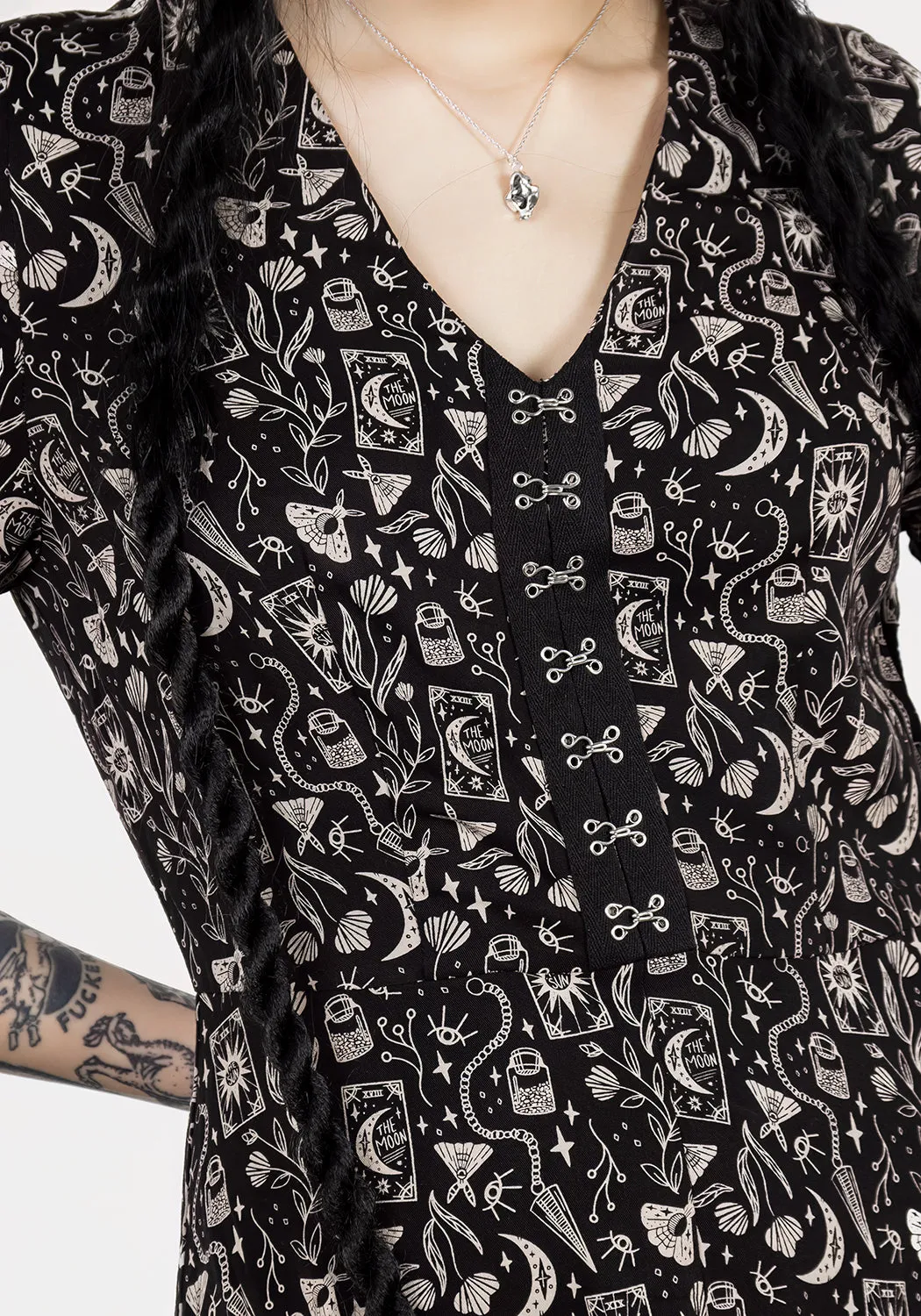 Craft V-neck Midi Dress Casual Edge light layering
