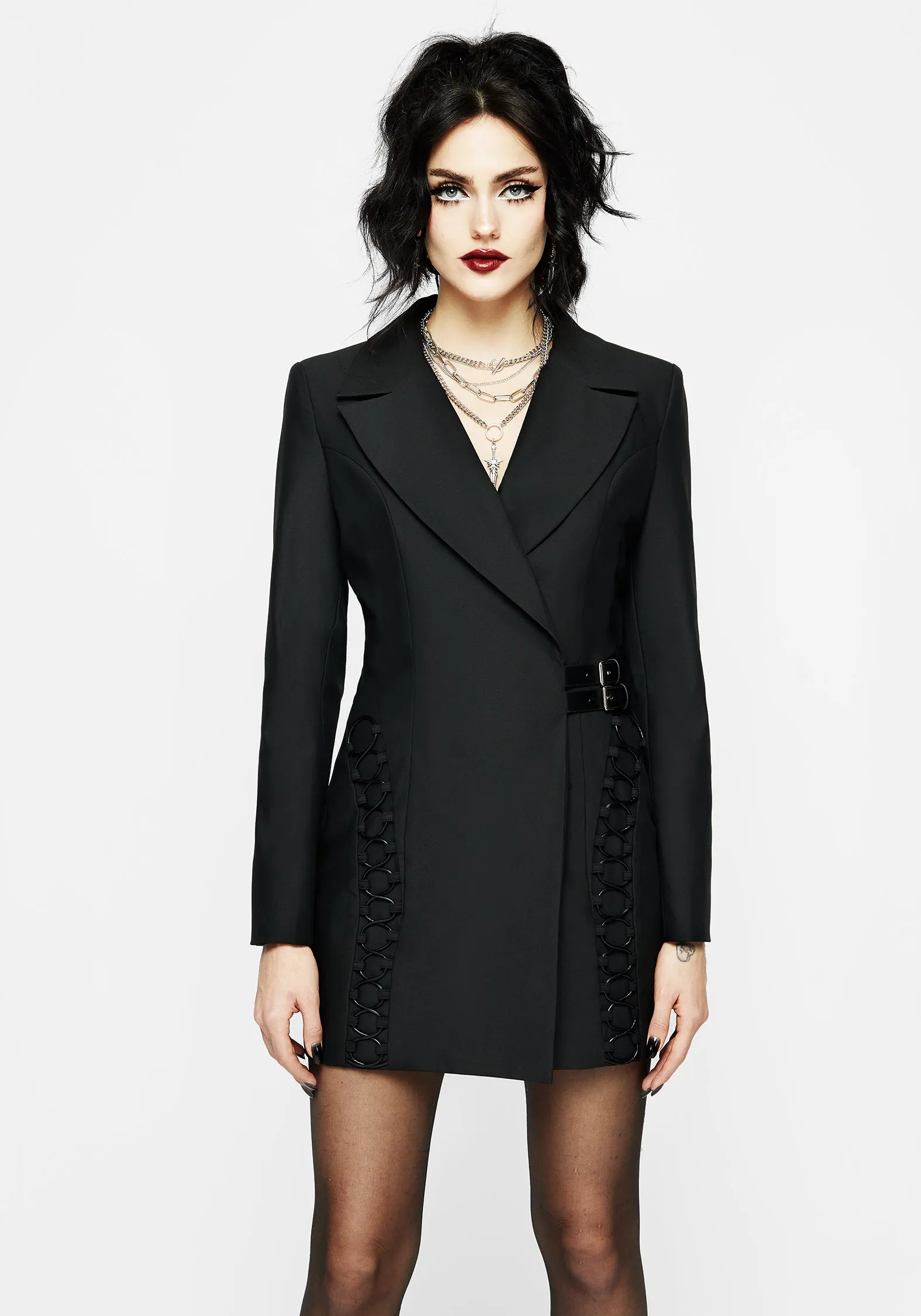 Flowy summer gown Torrid Lace up Panelled Blazer Dress