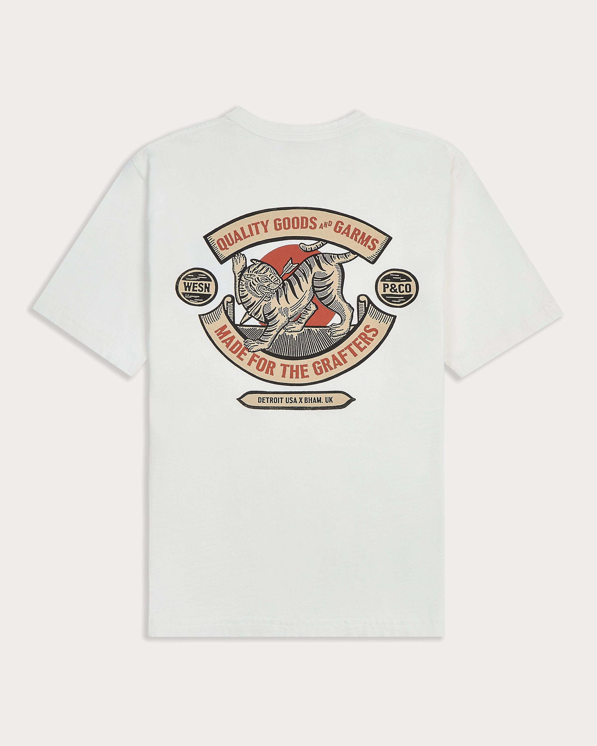 Quality Goods T-Shirt - Off White Stylish and Easygoing Set In Sleeve