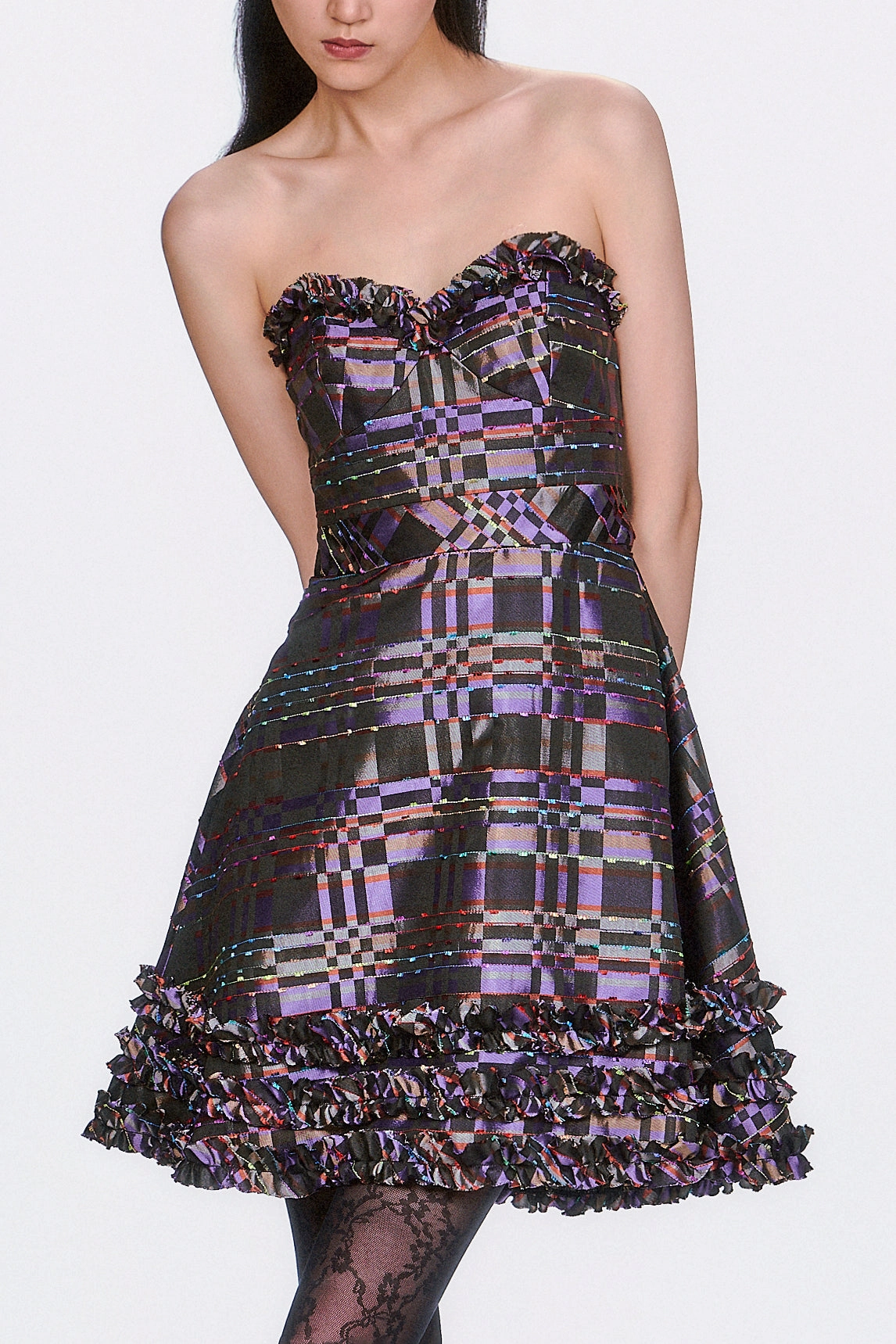 Casual Style Elegant Mood Shangri-La Taffeta Strapless Party Dress