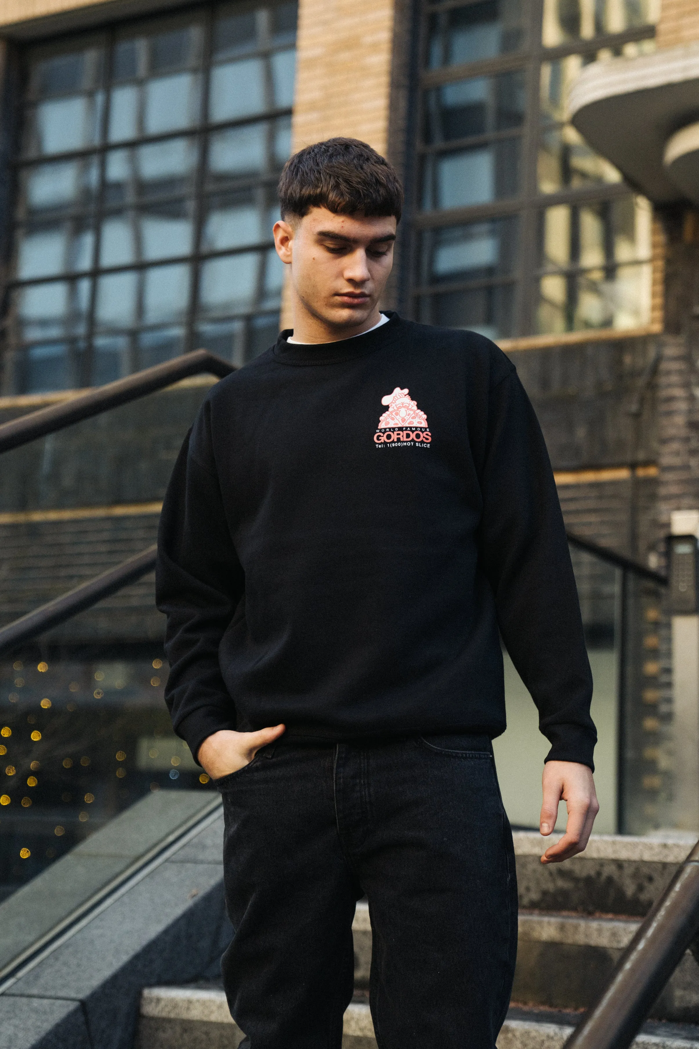 Cozy Vibes Sophisticated Look World Famous Gordos 'Gordos' Sweater - Black