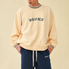 Soft Material bound 'Varsity' Sweater - Natural