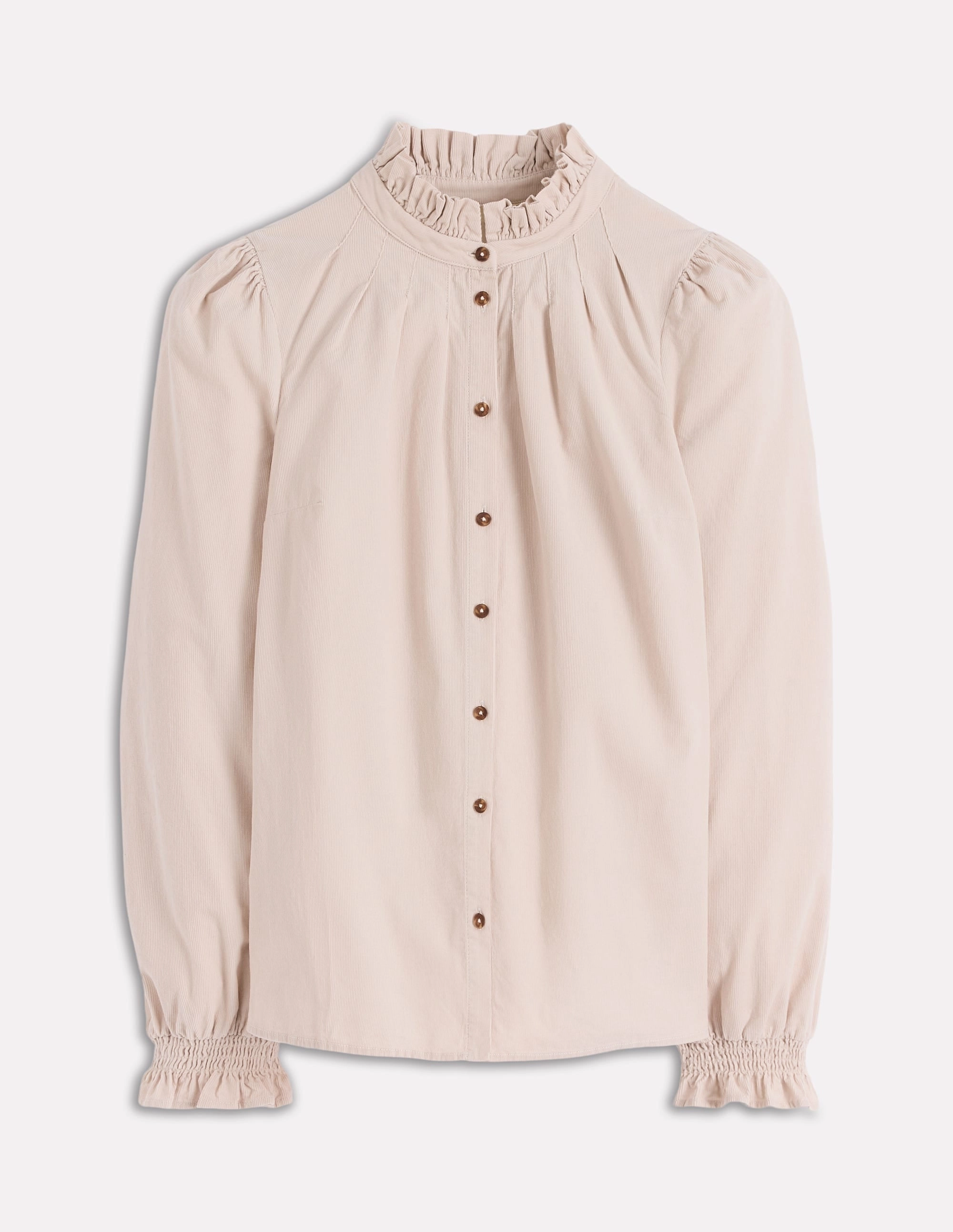Minimalist Stitching Luxurious Feel Quick Access Pockets Lorna Cord Top-Almond Milk