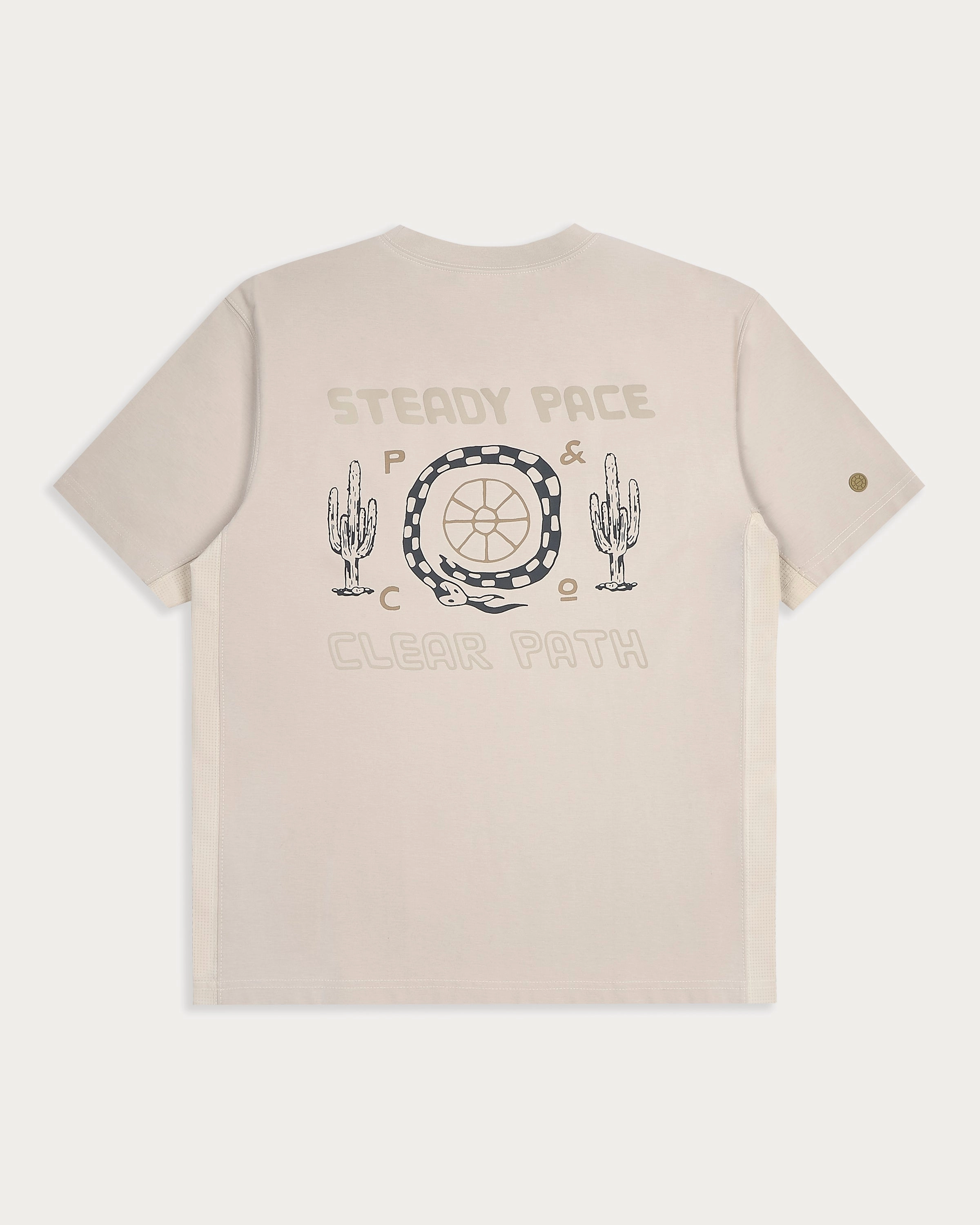 sporty and comfortable Relaxed Torso Fit Steady Pace Trail T-Shirt?- Bone
