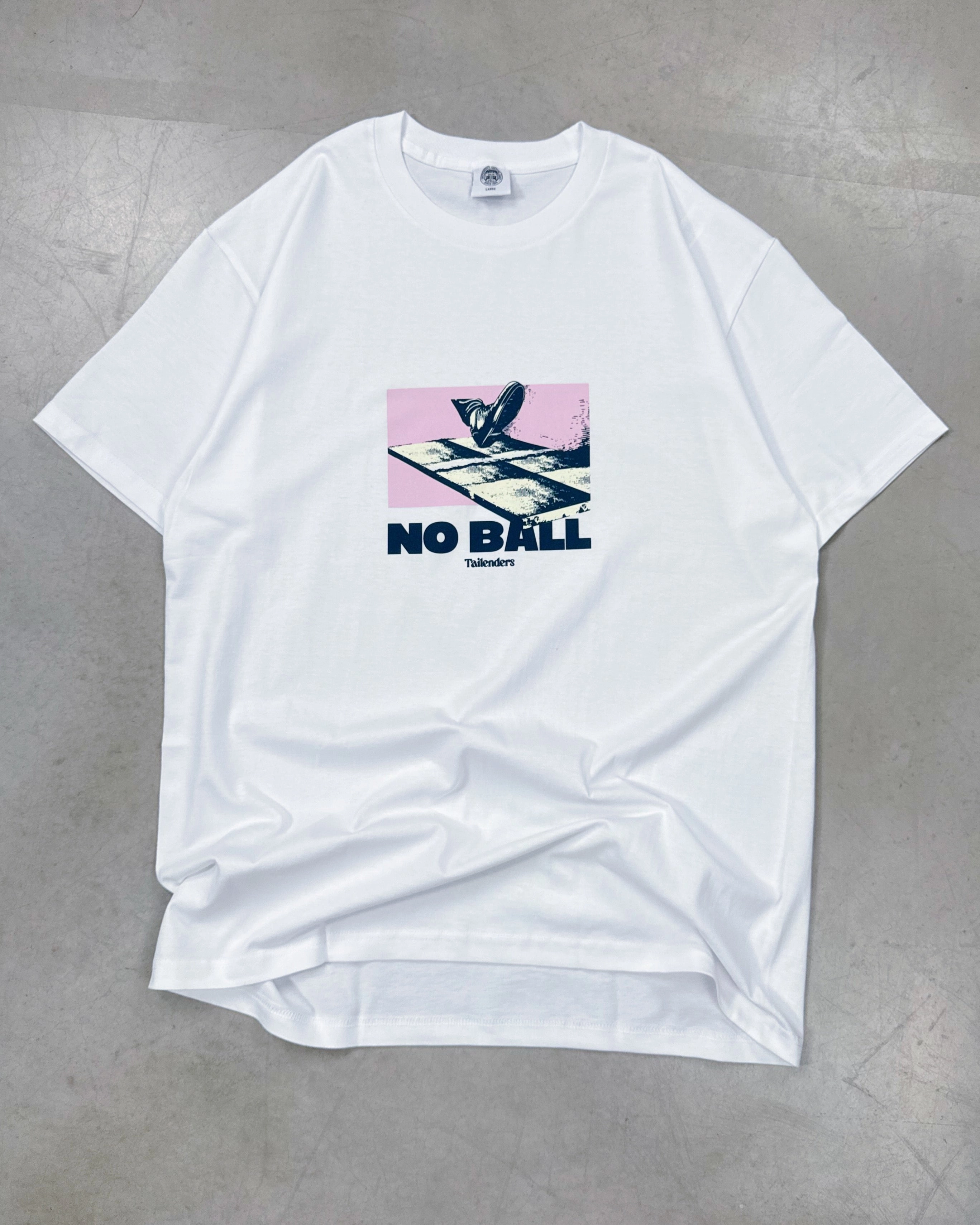 Tailenders 'No Ball' Tee - White Classic Smart Soft And Comfortable