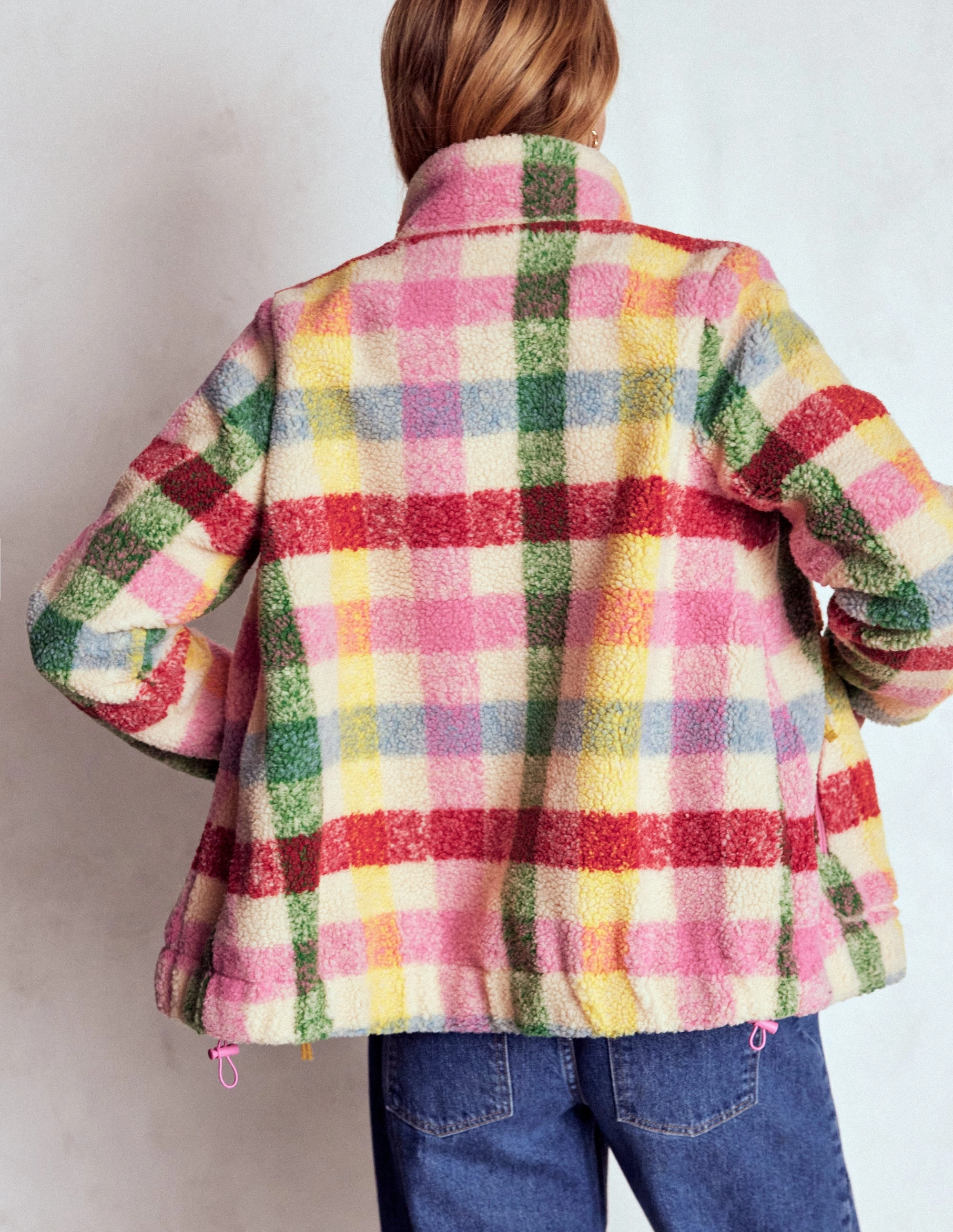 Westminster Borg Jacket-Multi, Check Anti Static Treatment Flatlock stitching