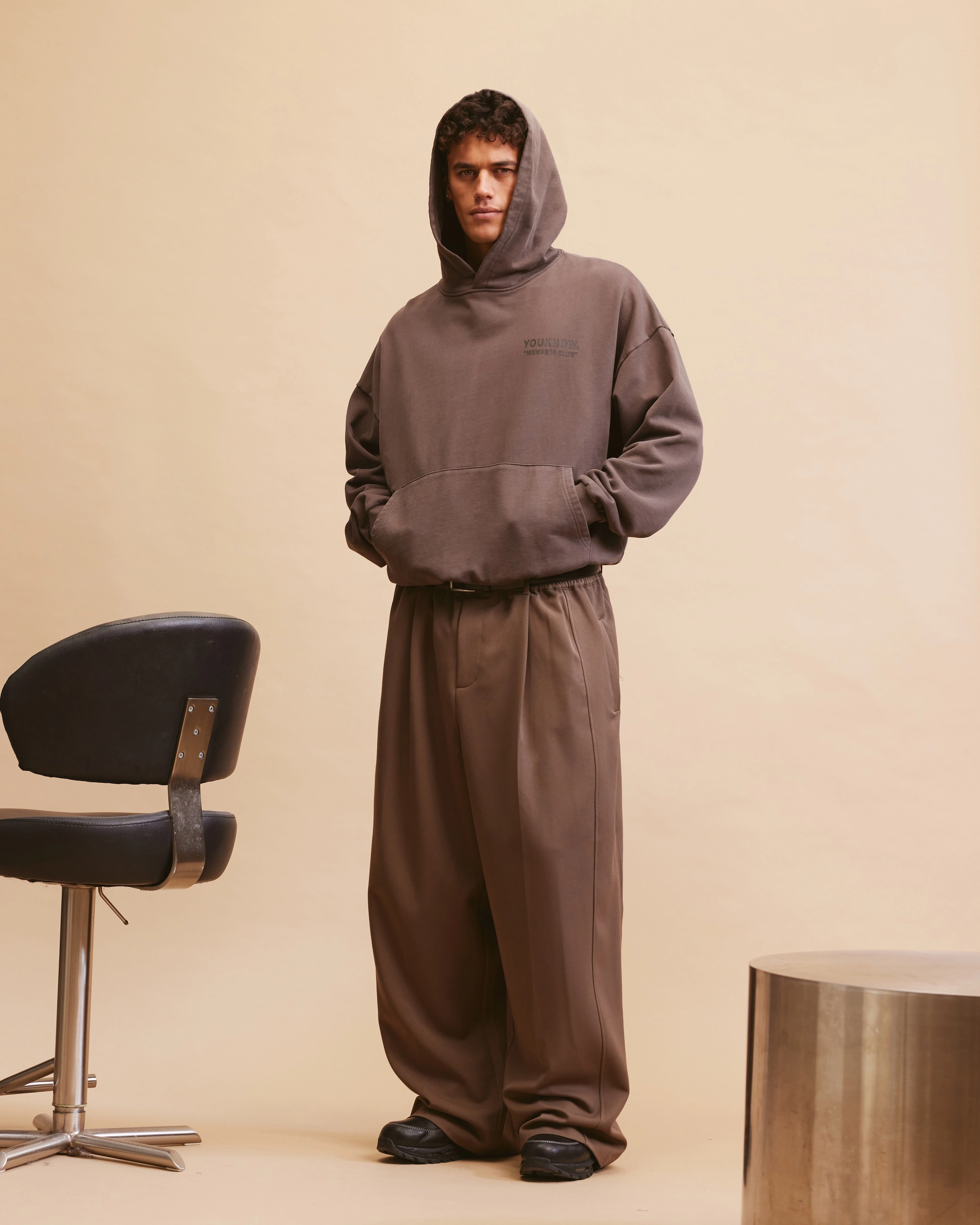 Comfort core Warm Layer Members Club Hoodie | Washed Brown