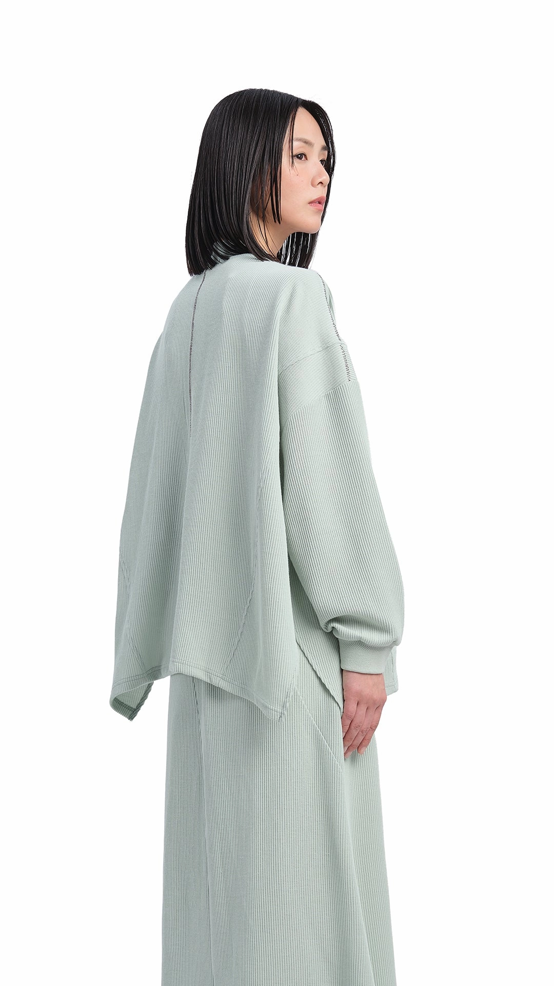 Oversized Cut Sewn Cardigan Layer Essential Piece