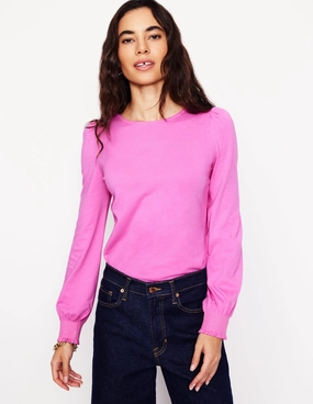 MoistureWickingTechnology Oversized Fit QuickDry Material Smocked Cuff Supersoft Top-Tickled Pink