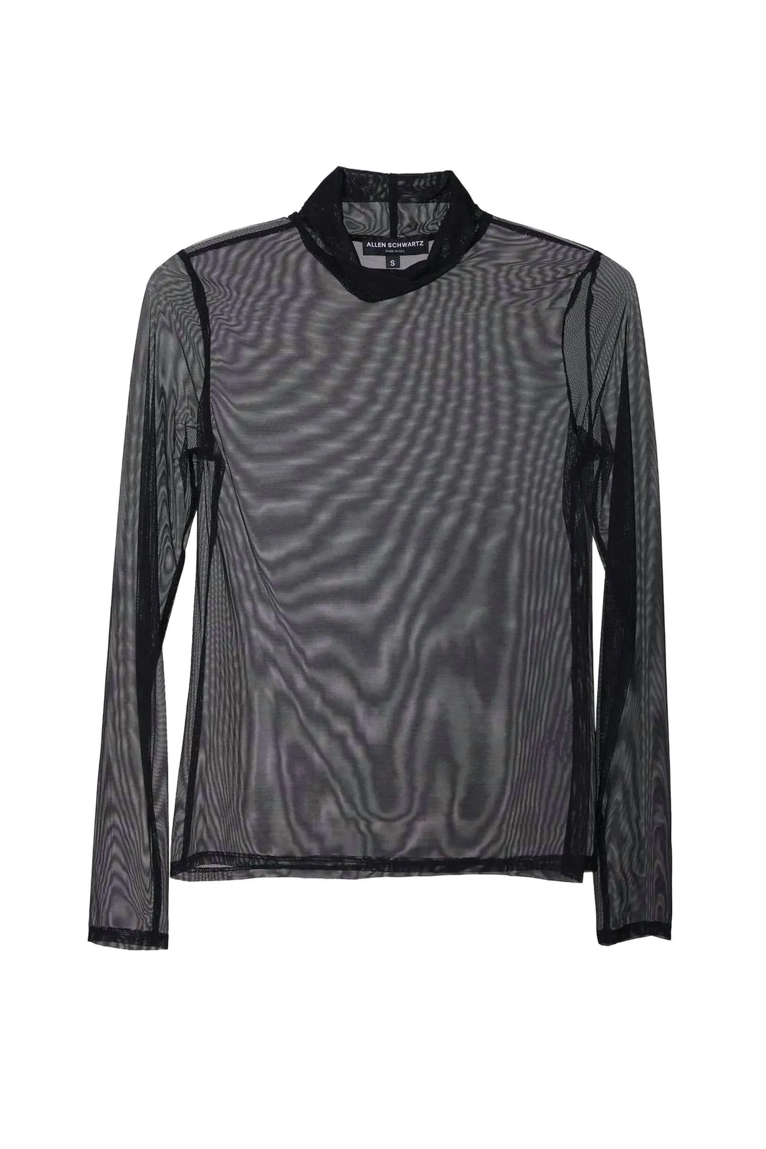 Raelyn Mesh Turtleneck In Black Flatlock stitching Soft and Cozy Knit