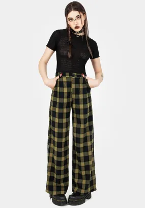Cotton comfort Quick Layer Rapture Wide Leg Check Trousers