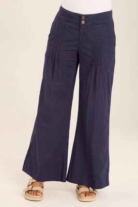 Soft Brushed Lining Core Essential Rebecca Stretch Poplin Pleated Pant