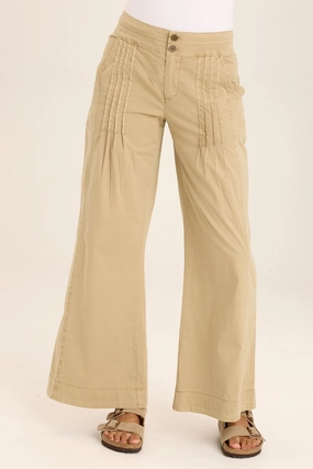 Rebecca Stretch Poplin Pleated Pant Chic Comfort