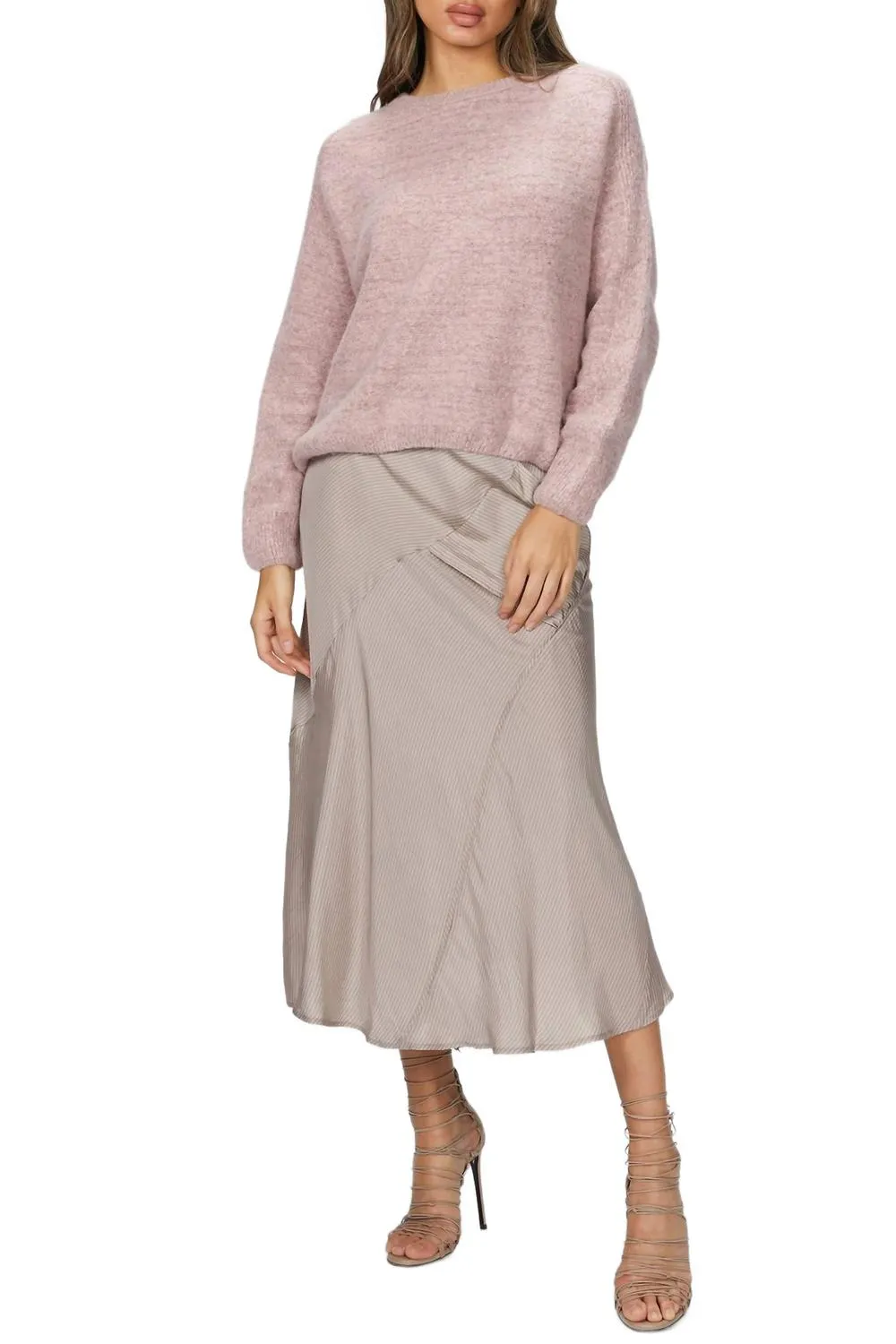 Layered Warmth Basic Layer Rebel Sweater In Powder