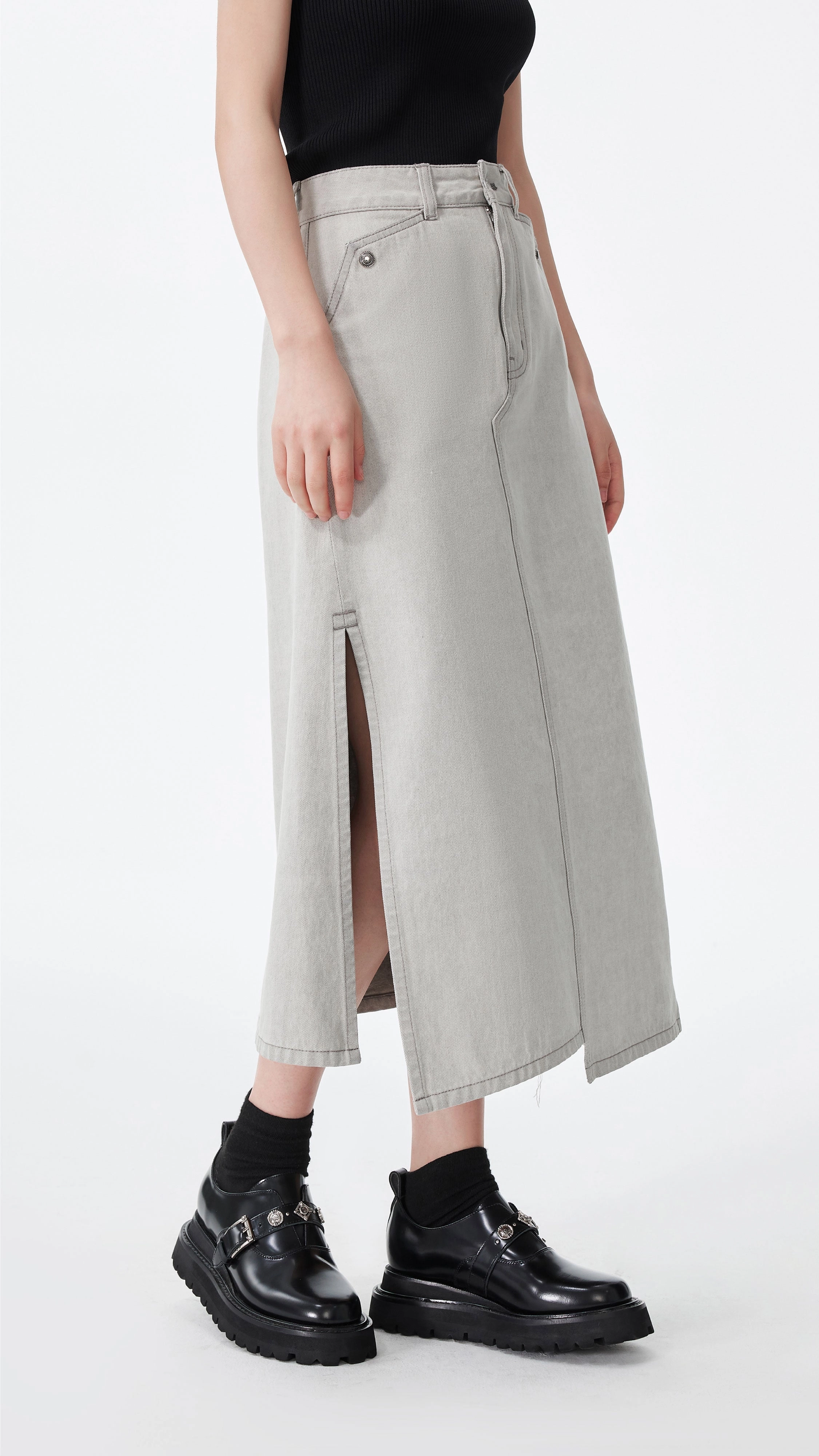 Rebuilt Cowboy Skirt Double Layer Weekend Ready